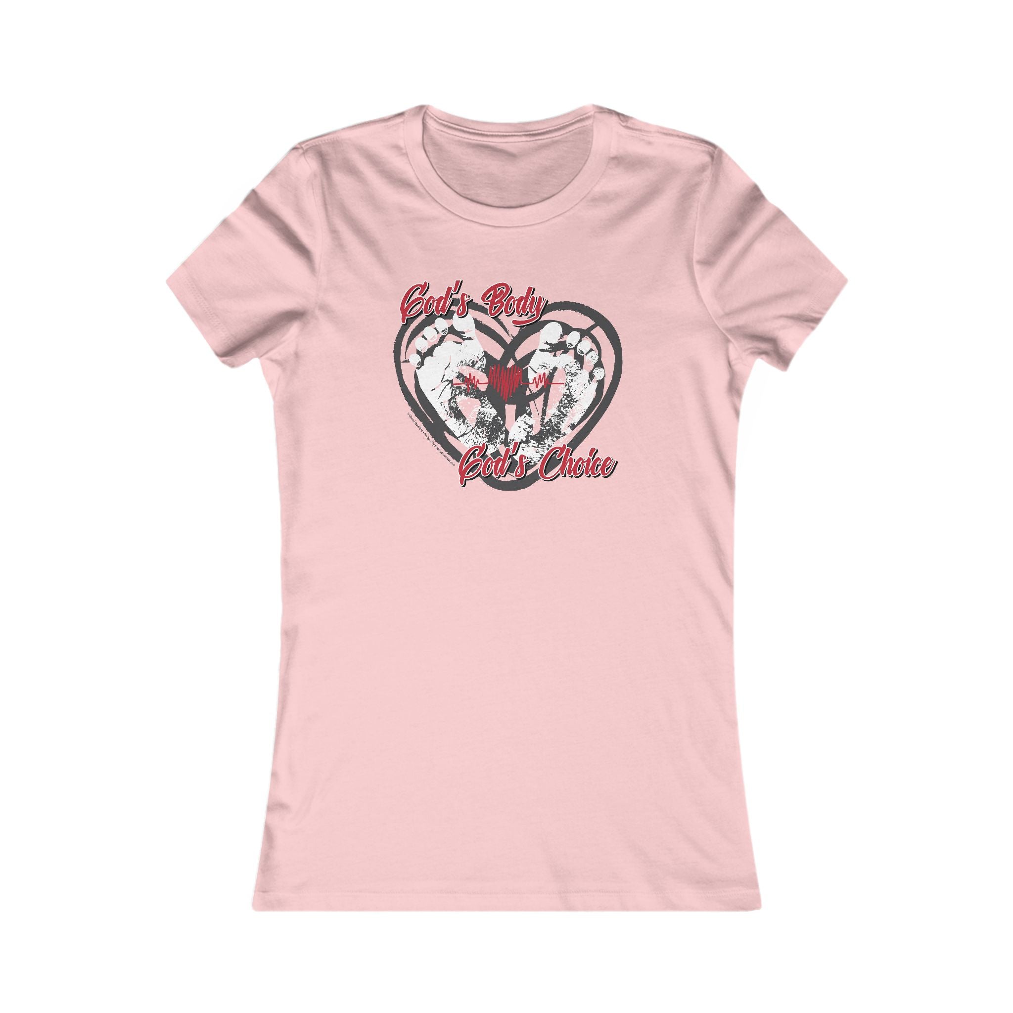 God's Body, God's Choice - Ladies Soft Cotton Cap Sleeve T-Shirt
