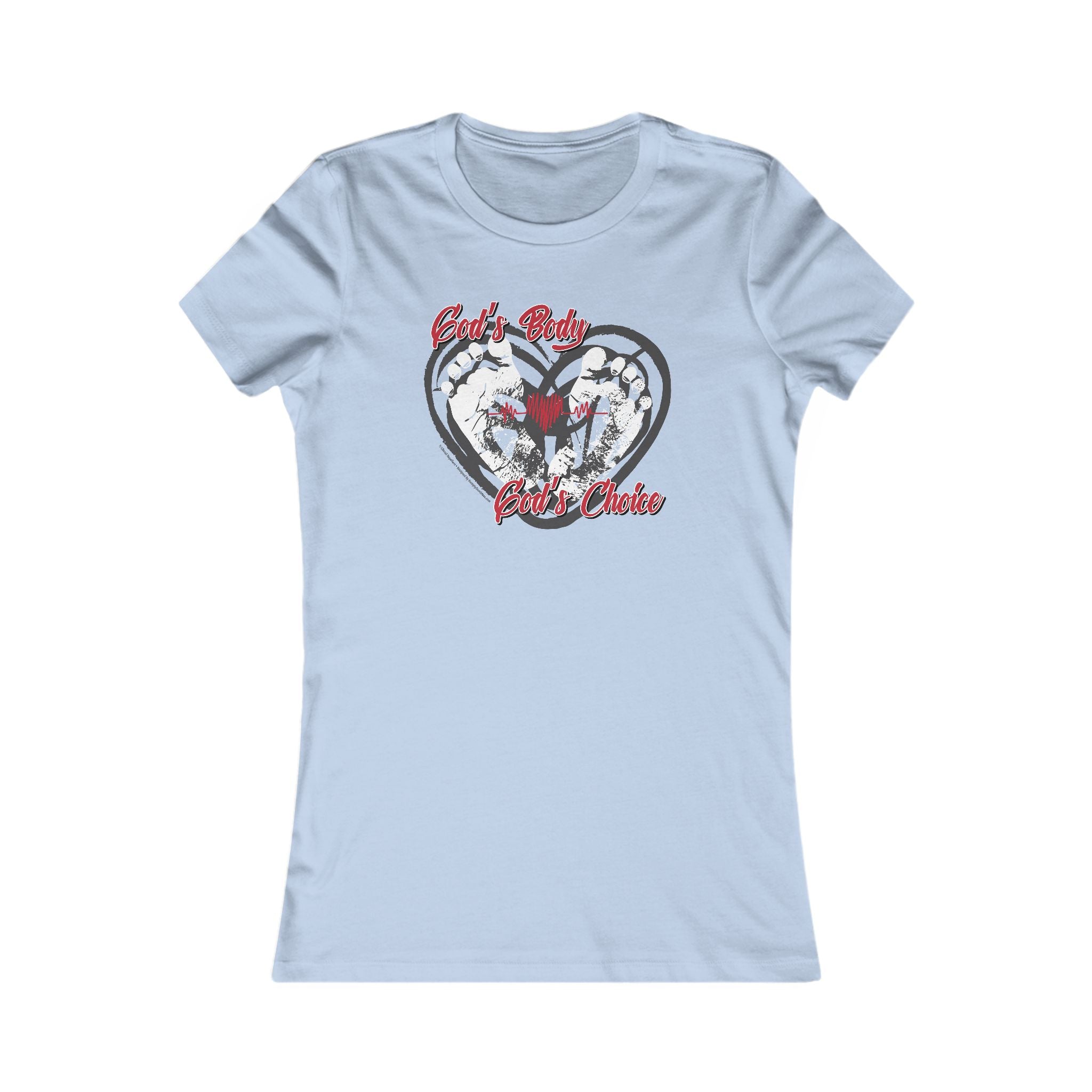 God's Body, God's Choice - Ladies Soft Cotton Cap Sleeve T-Shirt