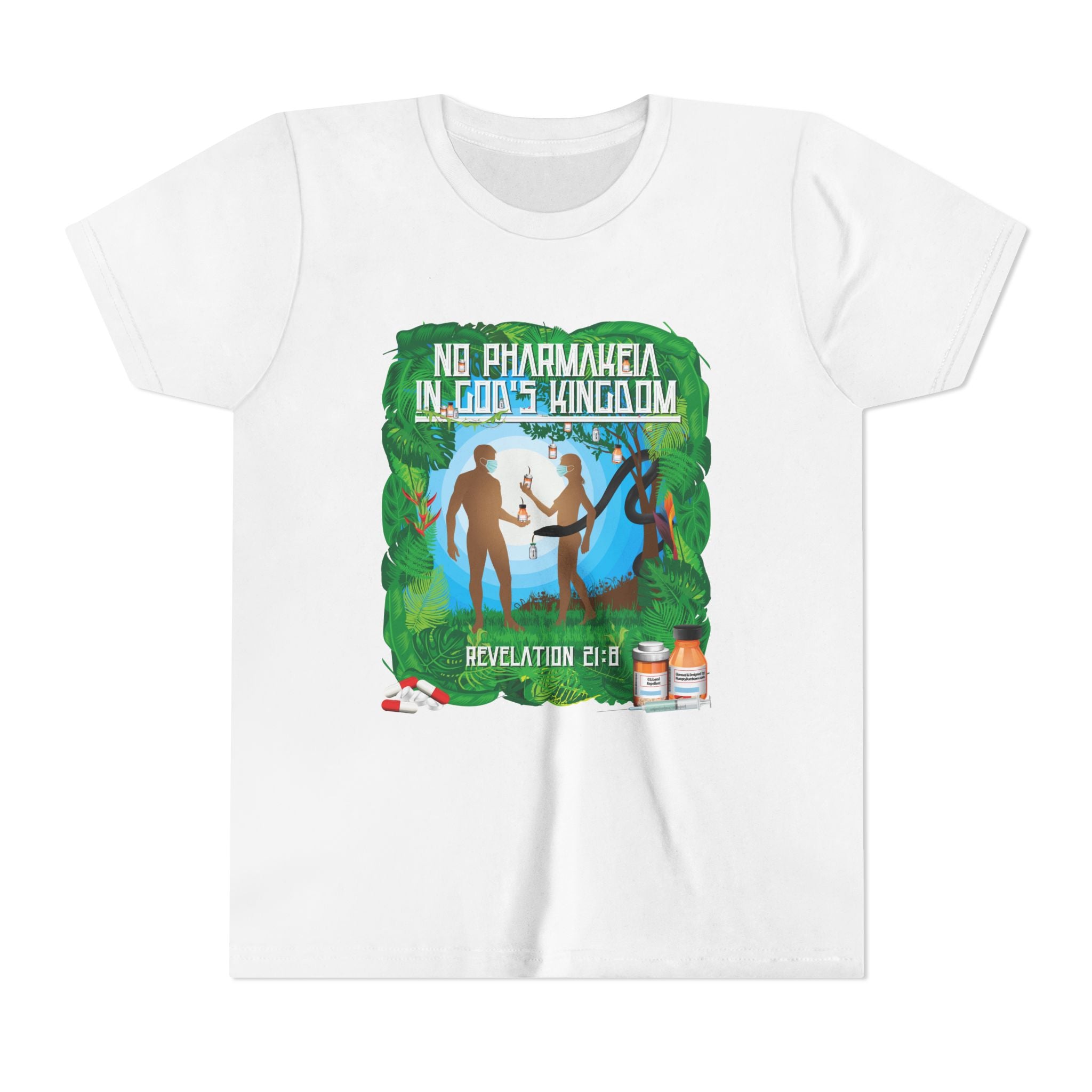 No Pharmakeia in God's Kingdom - Youth Soft Cotton Short Sleeve T-Shirt