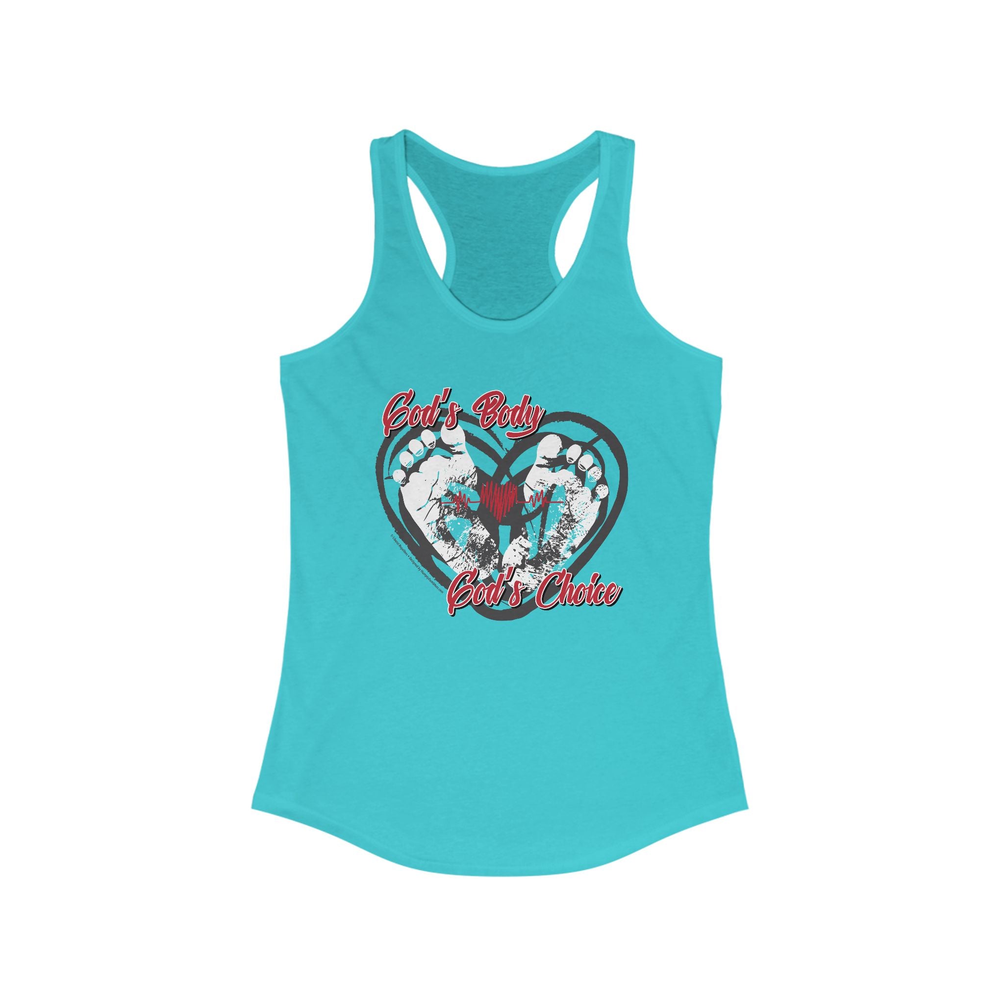 God's Body, God's Choice - Ladies Ideal Racerback Tank