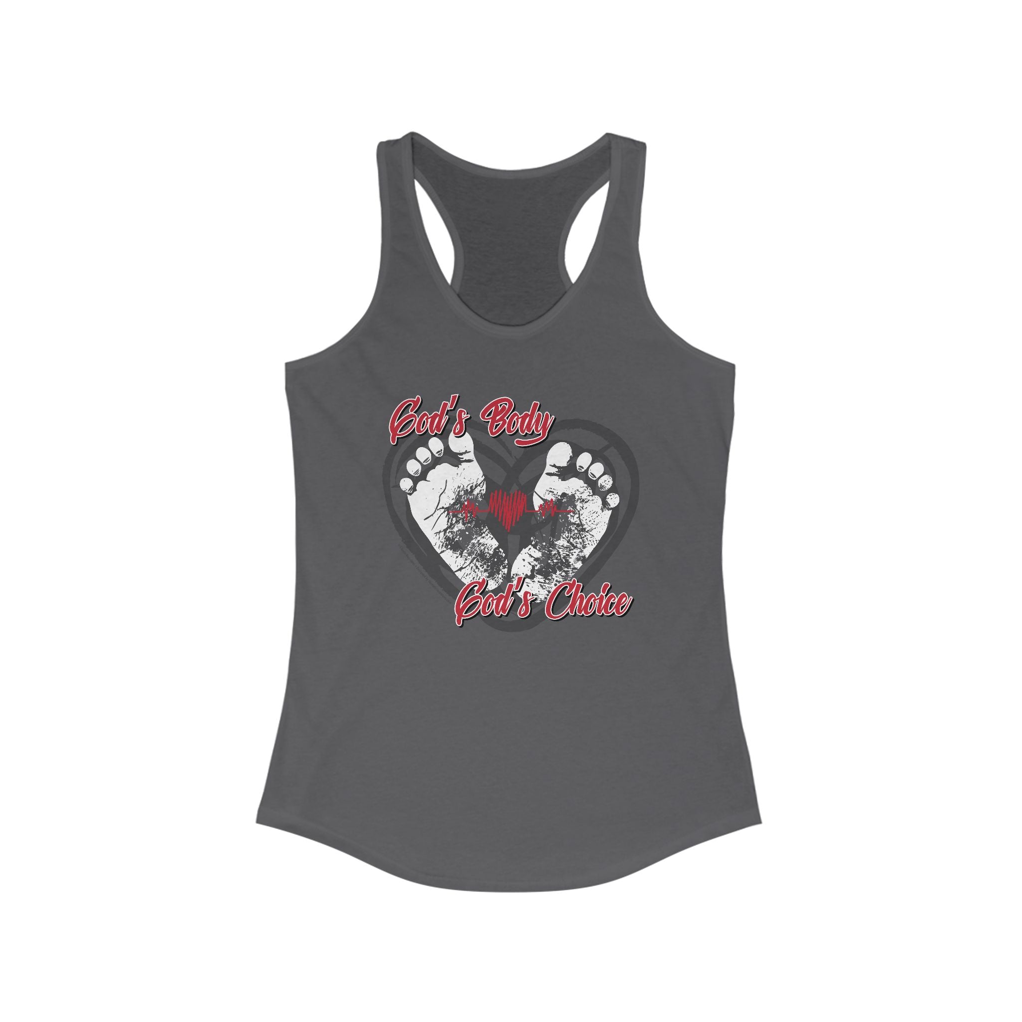 God's Body, God's Choice - Ladies Ideal Racerback Tank