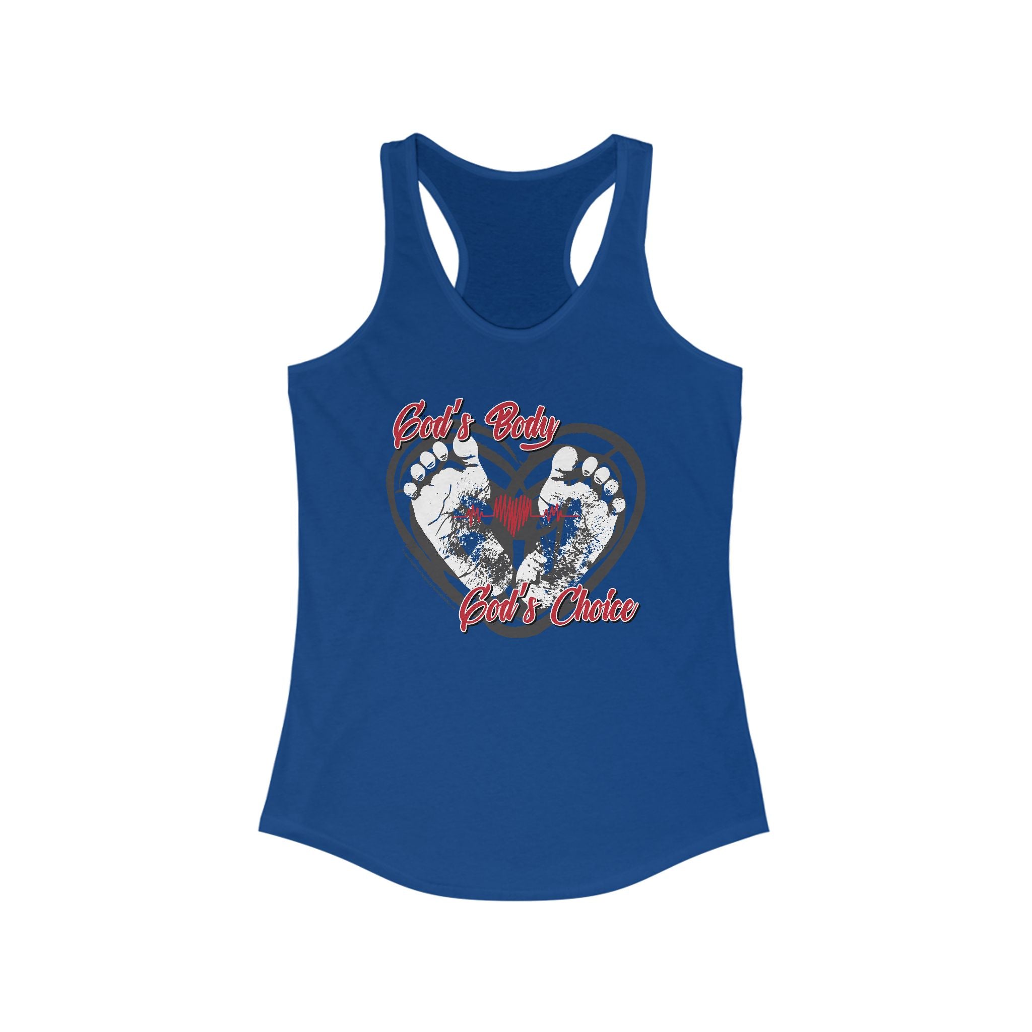 God's Body, God's Choice - Ladies Ideal Racerback Tank