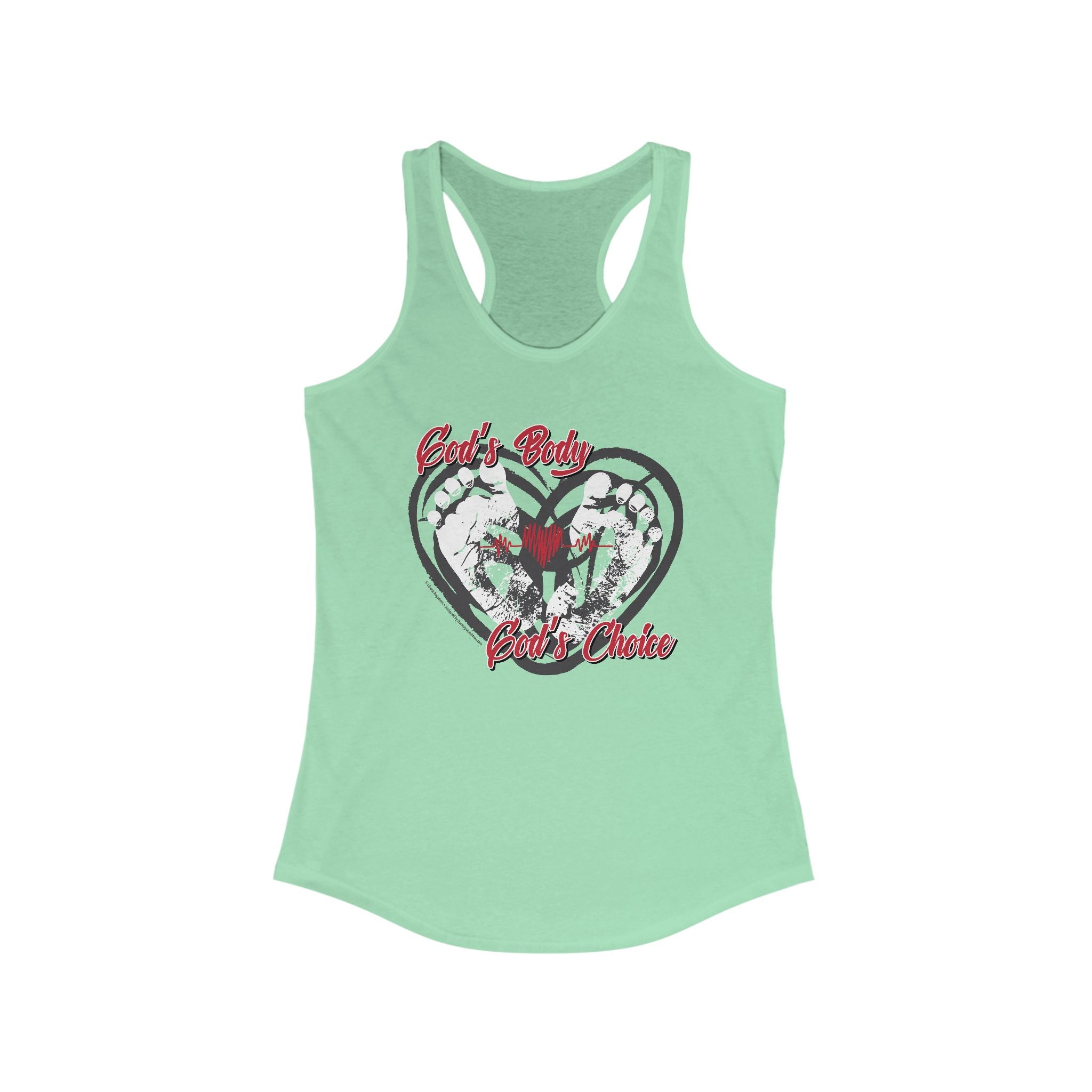 God's Body, God's Choice - Ladies Ideal Racerback Tank