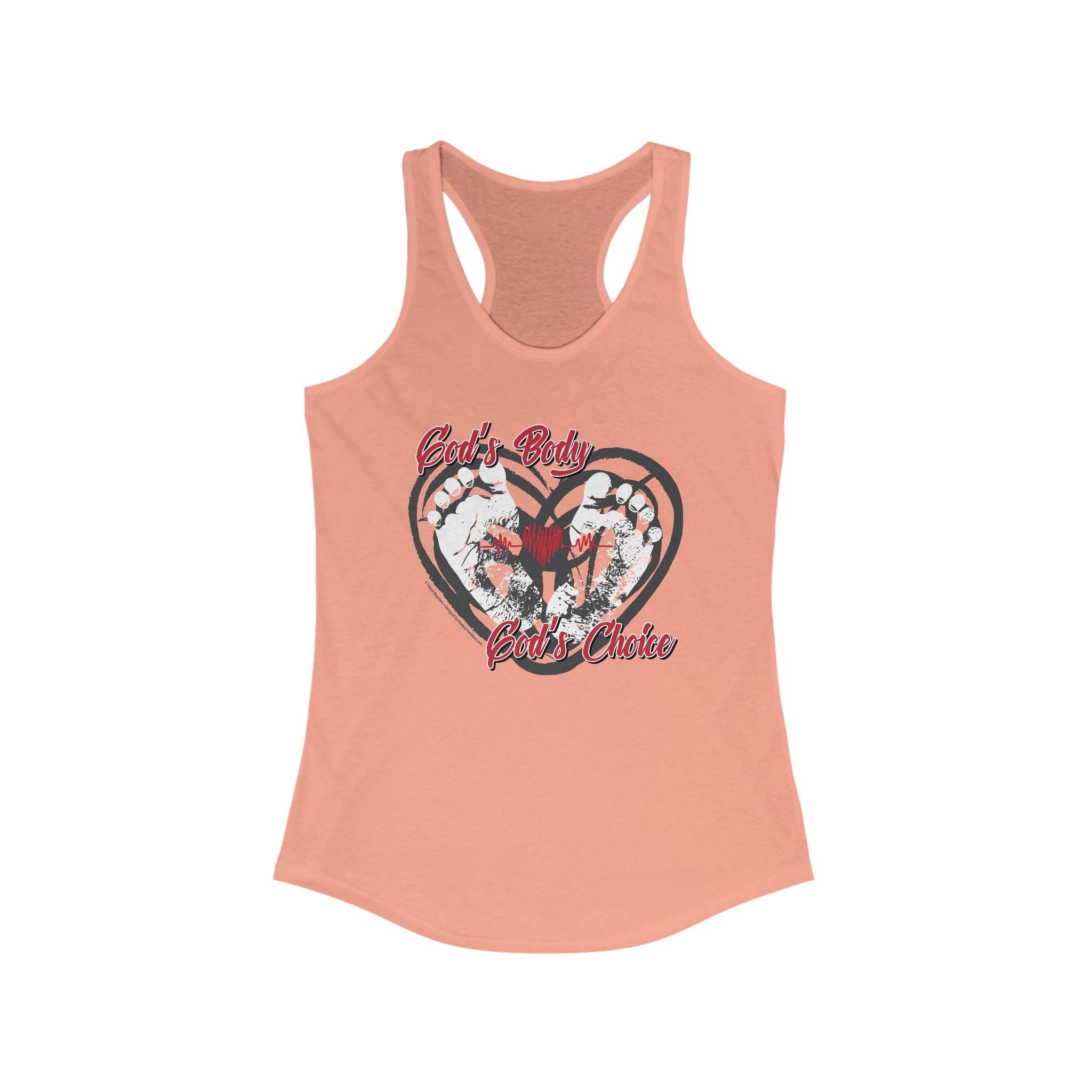 God's Body, God's Choice - Ladies Ideal Racerback Tank
