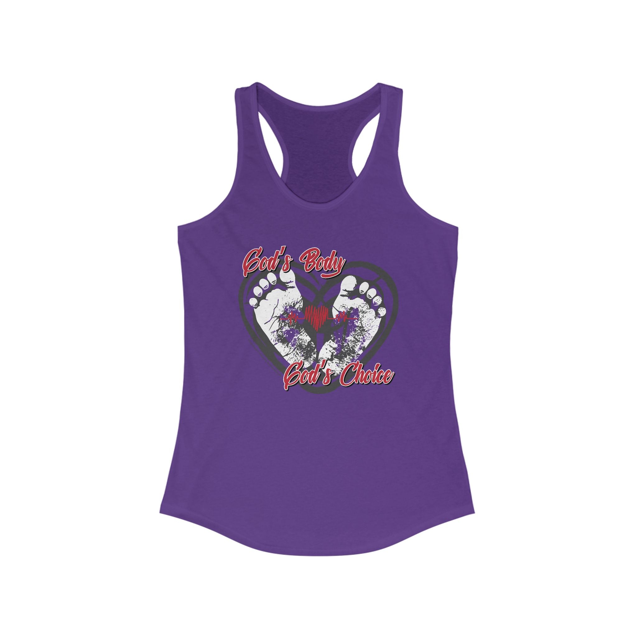 God's Body, God's Choice - Ladies Ideal Racerback Tank