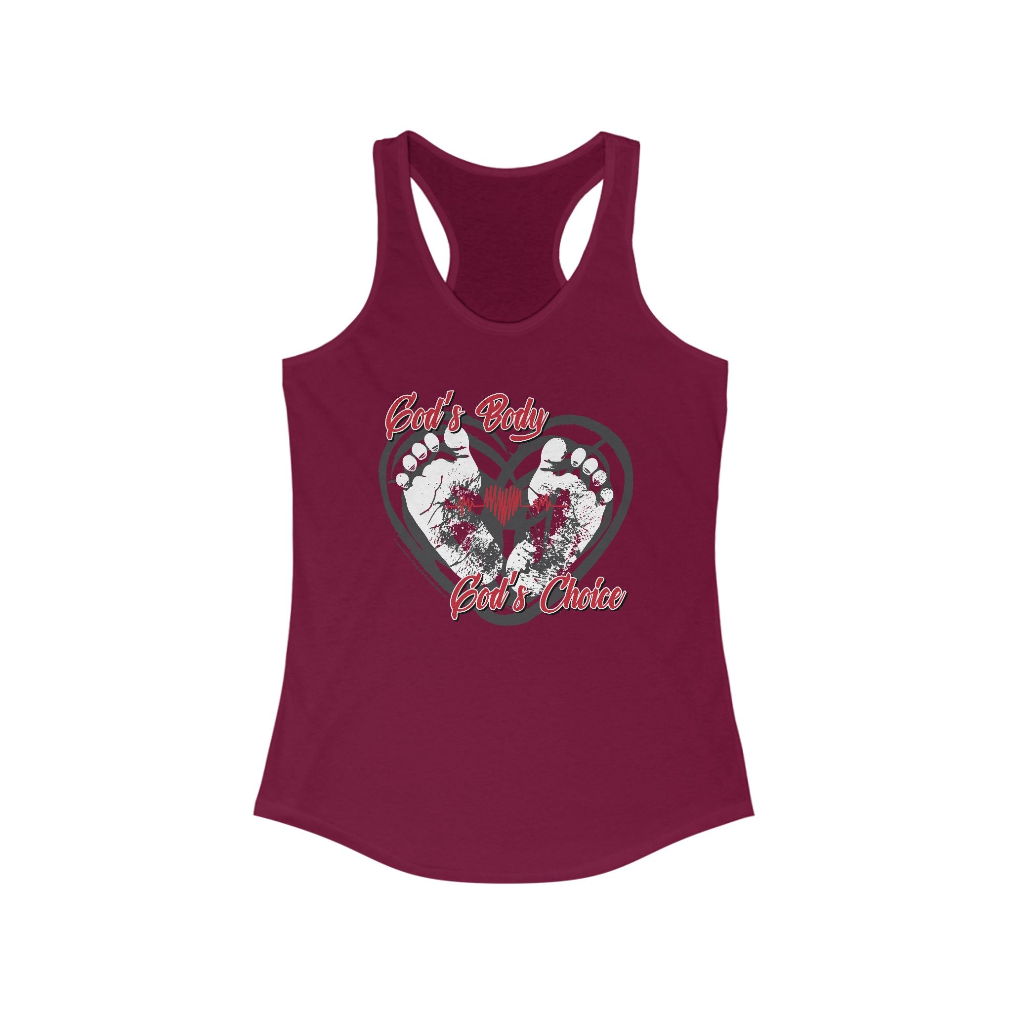 God's Body, God's Choice - Ladies Ideal Racerback Tank