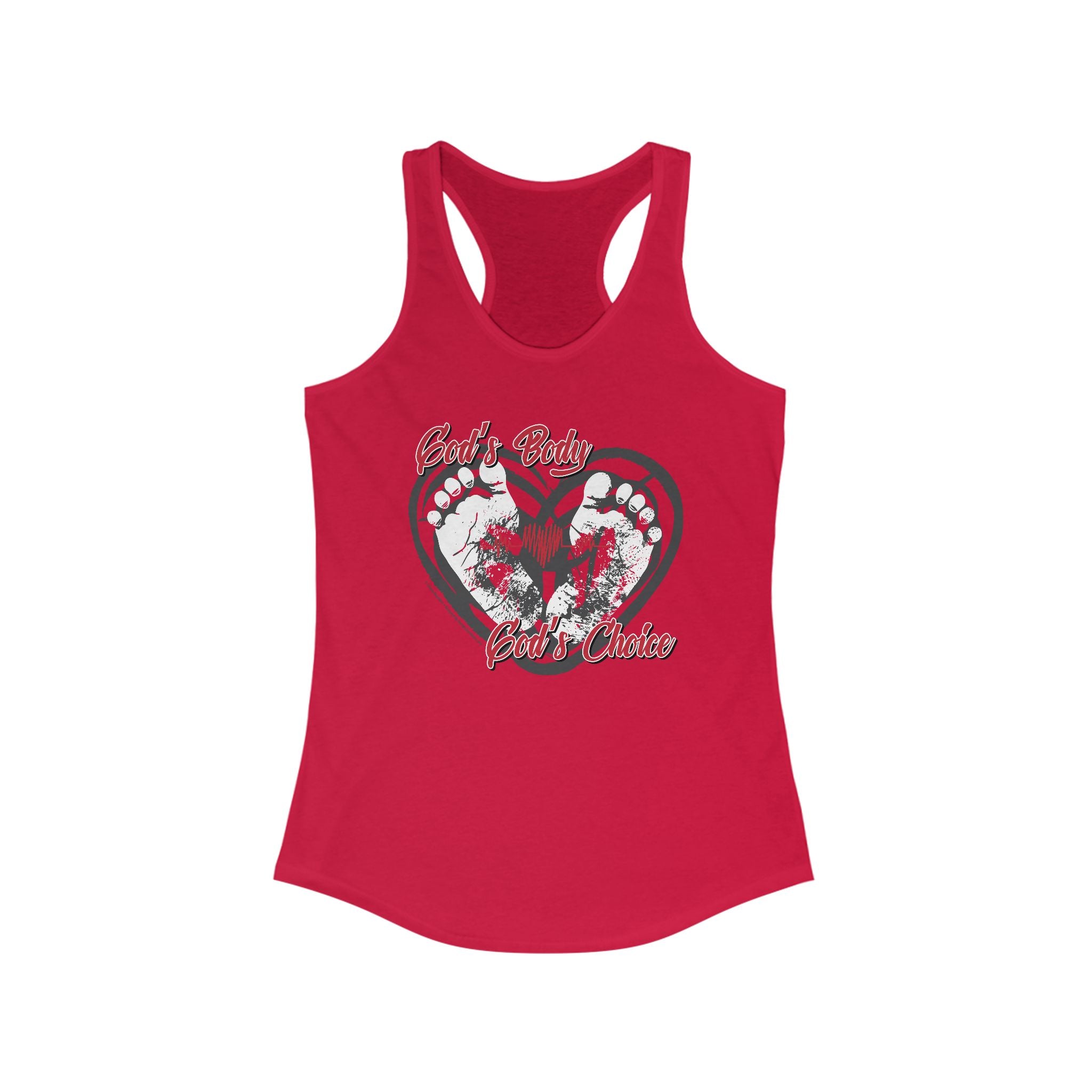 God's Body, God's Choice - Ladies Ideal Racerback Tank