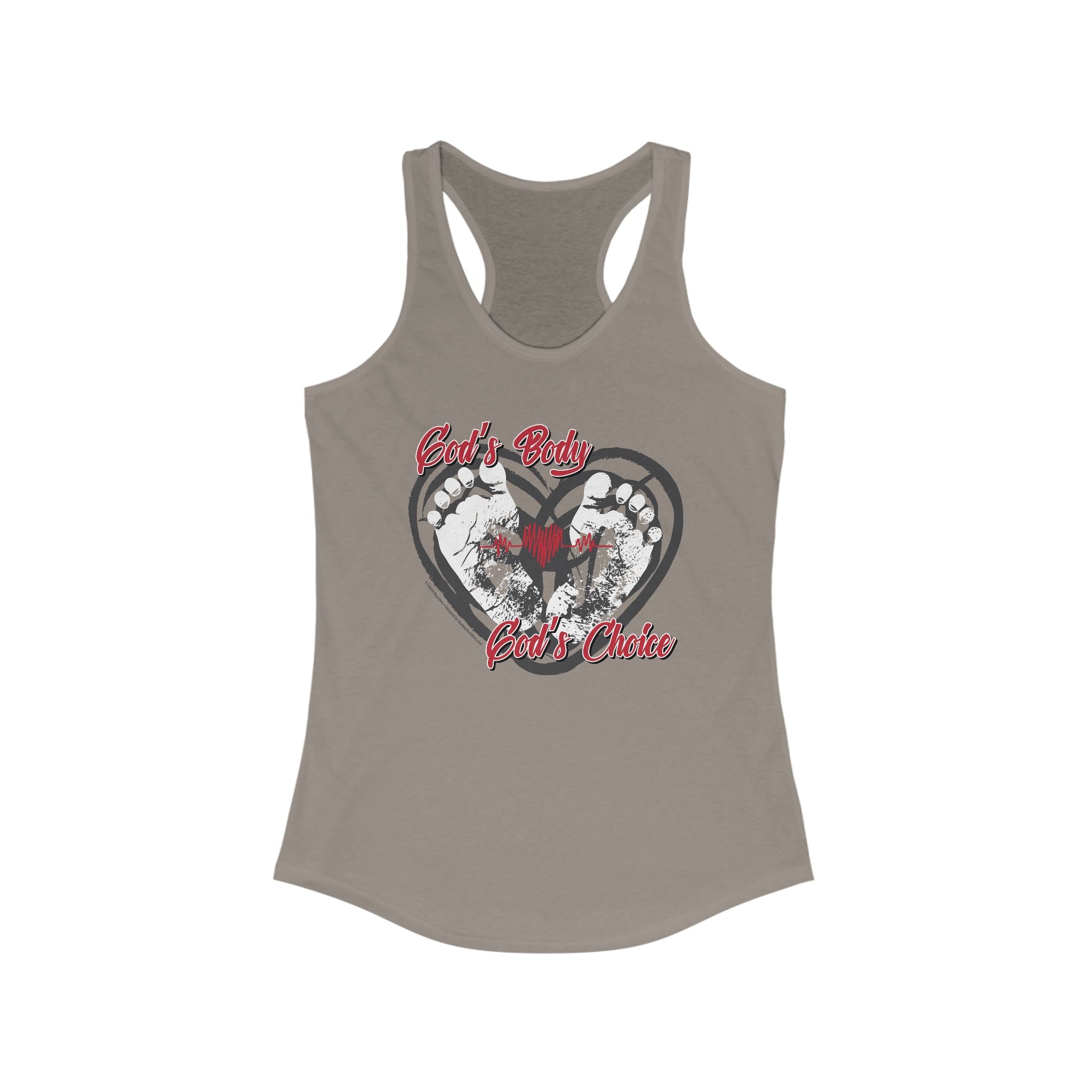 God's Body, God's Choice - Ladies Ideal Racerback Tank