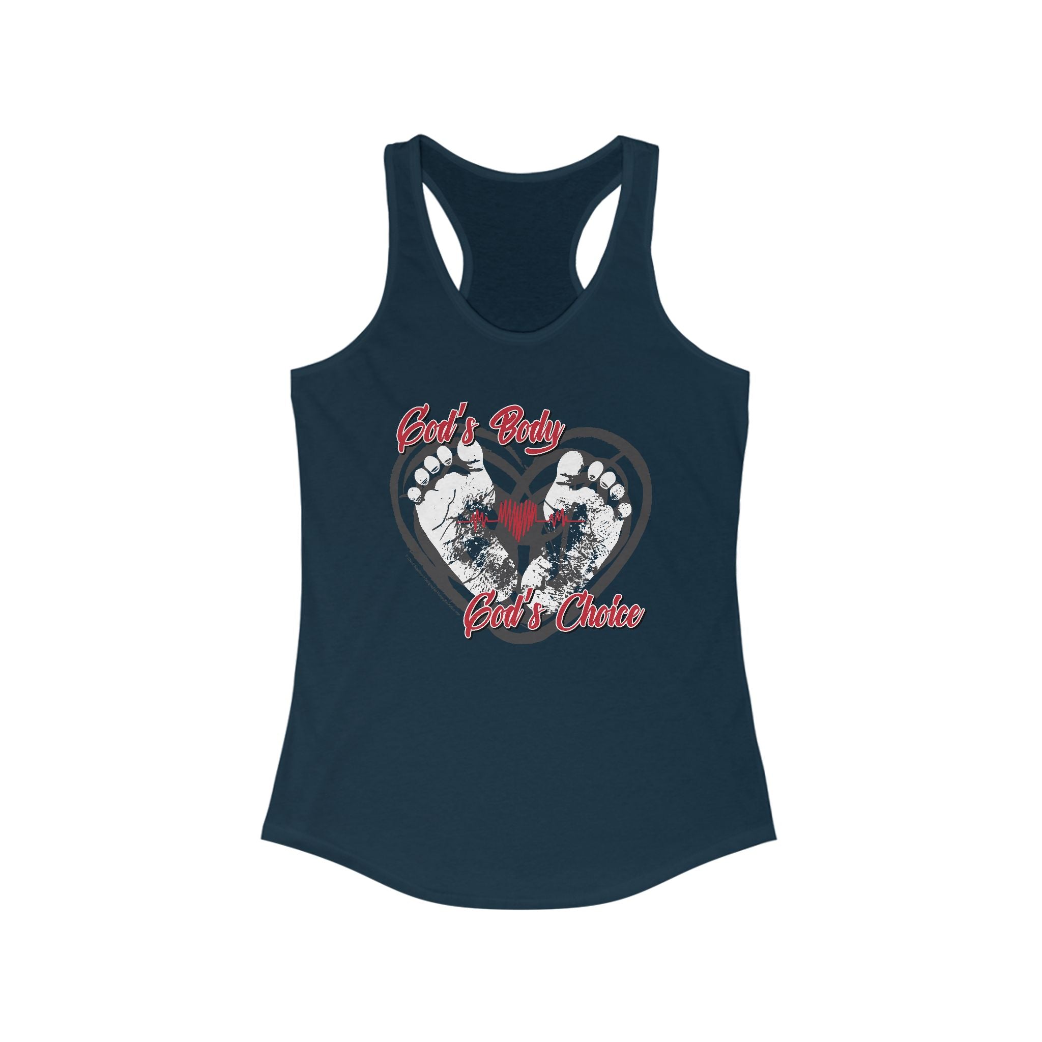 God's Body, God's Choice - Ladies Ideal Racerback Tank