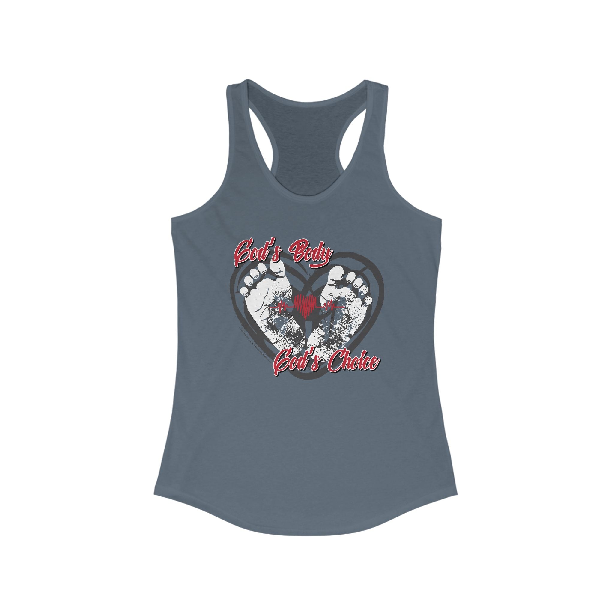 God's Body, God's Choice - Ladies Ideal Racerback Tank