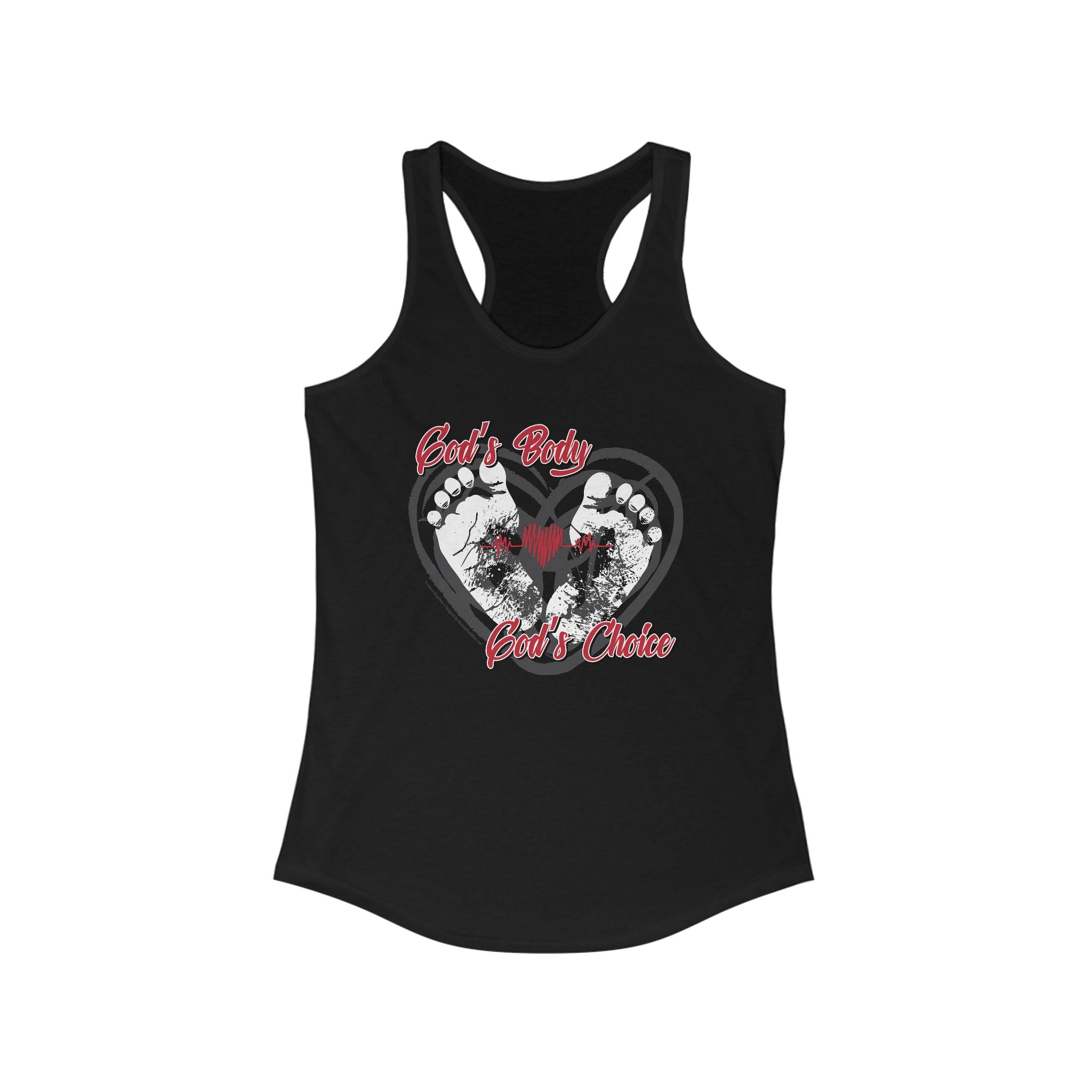 God's Body, God's Choice - Ladies Ideal Racerback Tank