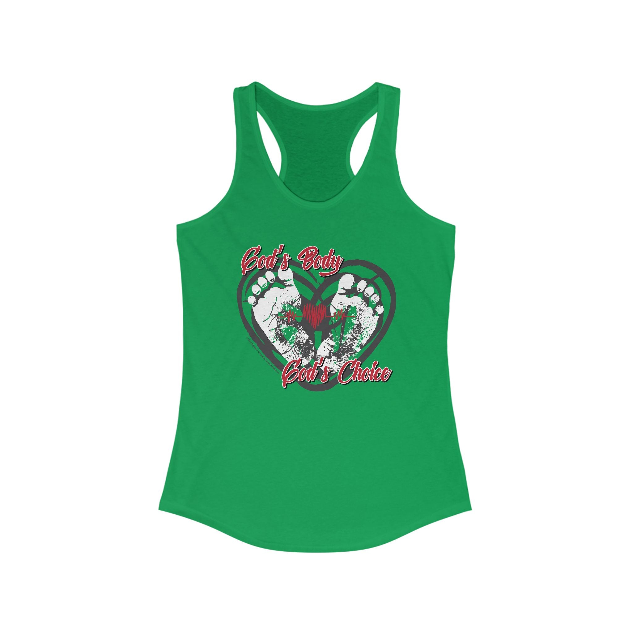God's Body, God's Choice - Ladies Ideal Racerback Tank
