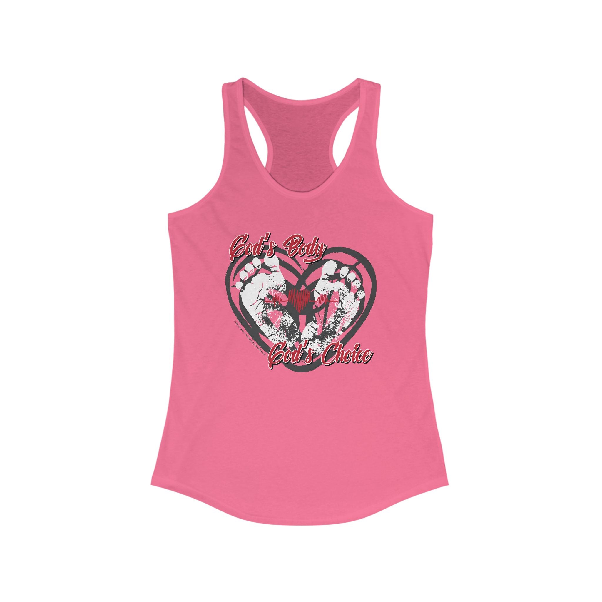 God's Body, God's Choice - Ladies Ideal Racerback Tank