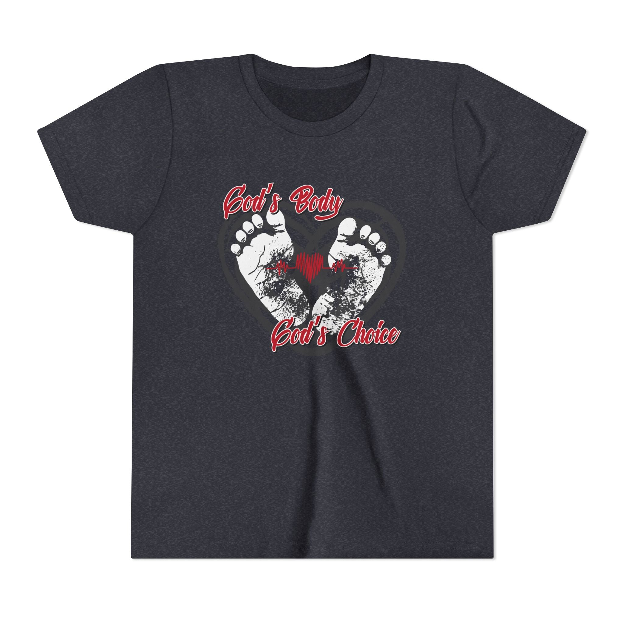 God's Body, God's Choice - Youth Soft Cotton Short Sleeve T-Shirt