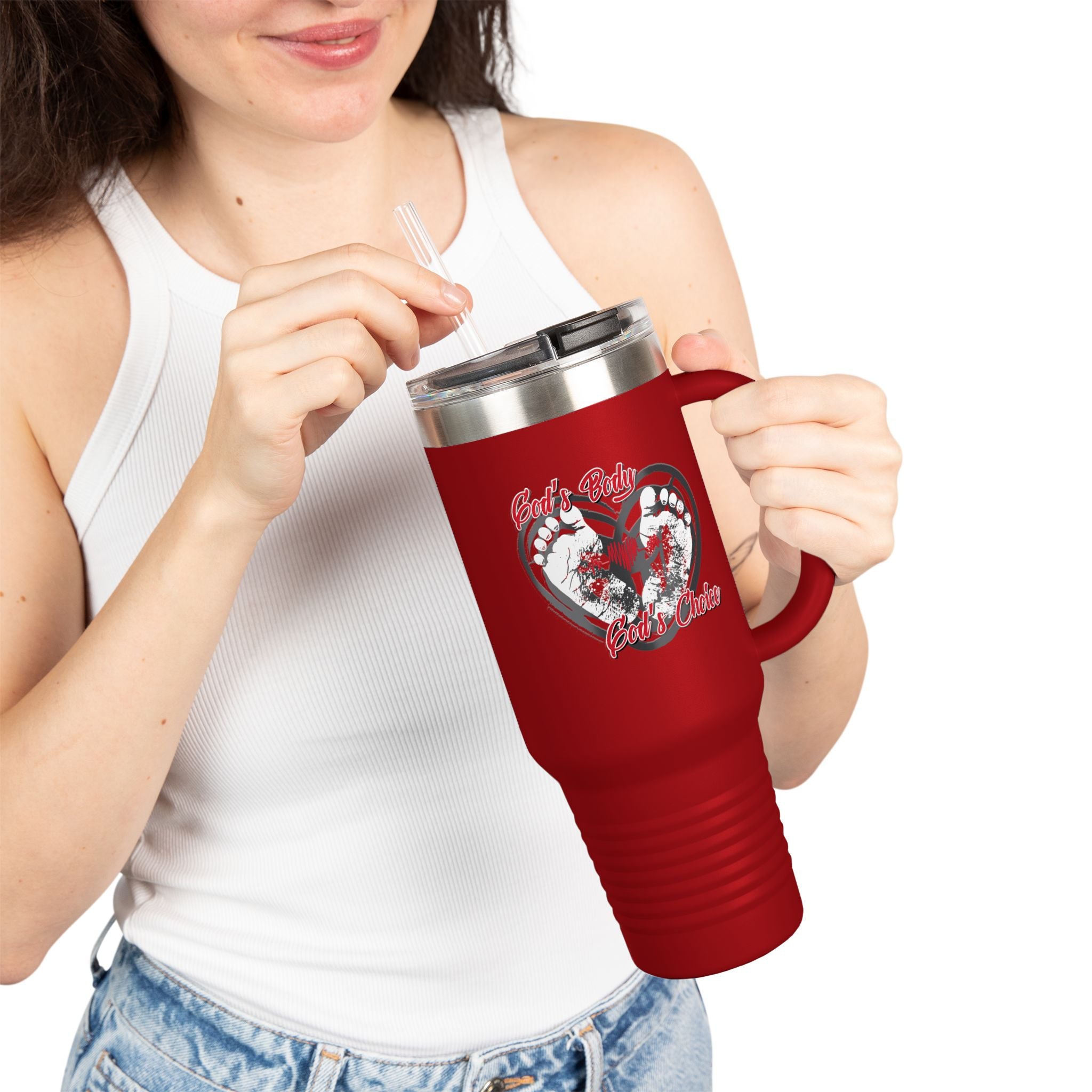 God's Body, God's Choice - 40oz Insulated Travel Mug