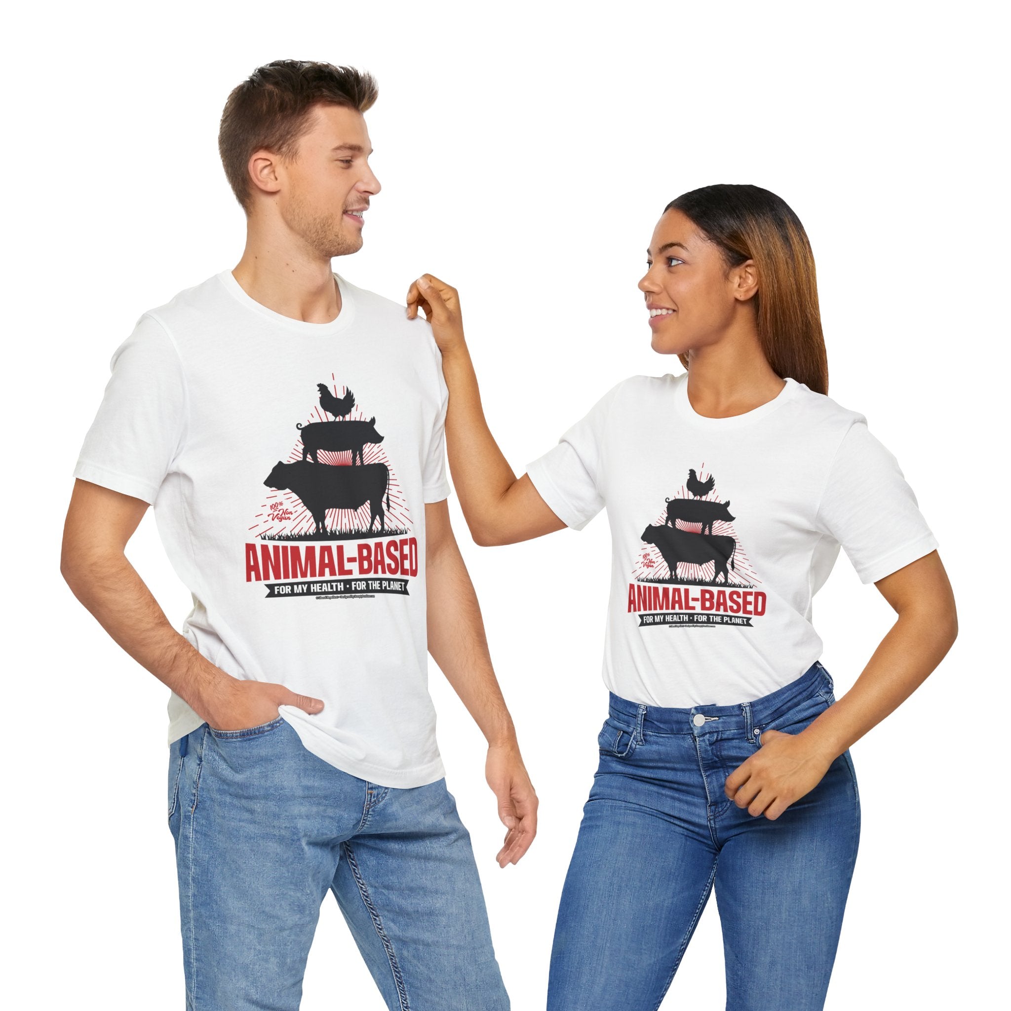 Animal-Based For My Health, For The Planet - Unisex Soft Cotton Short Sleeve T-Shirt
