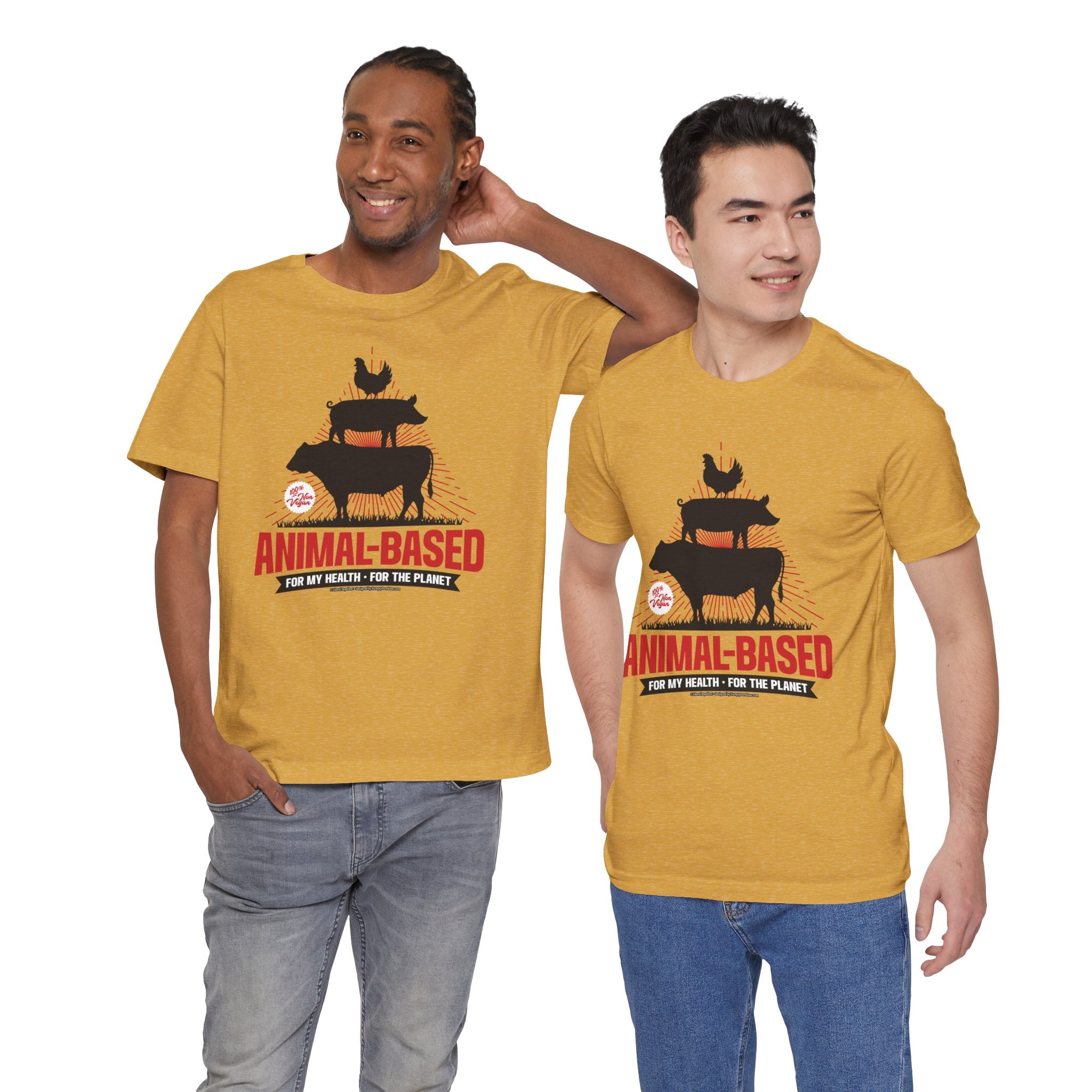 Animal-Based For My Health, For The Planet - Unisex Soft Cotton Short Sleeve T-Shirt