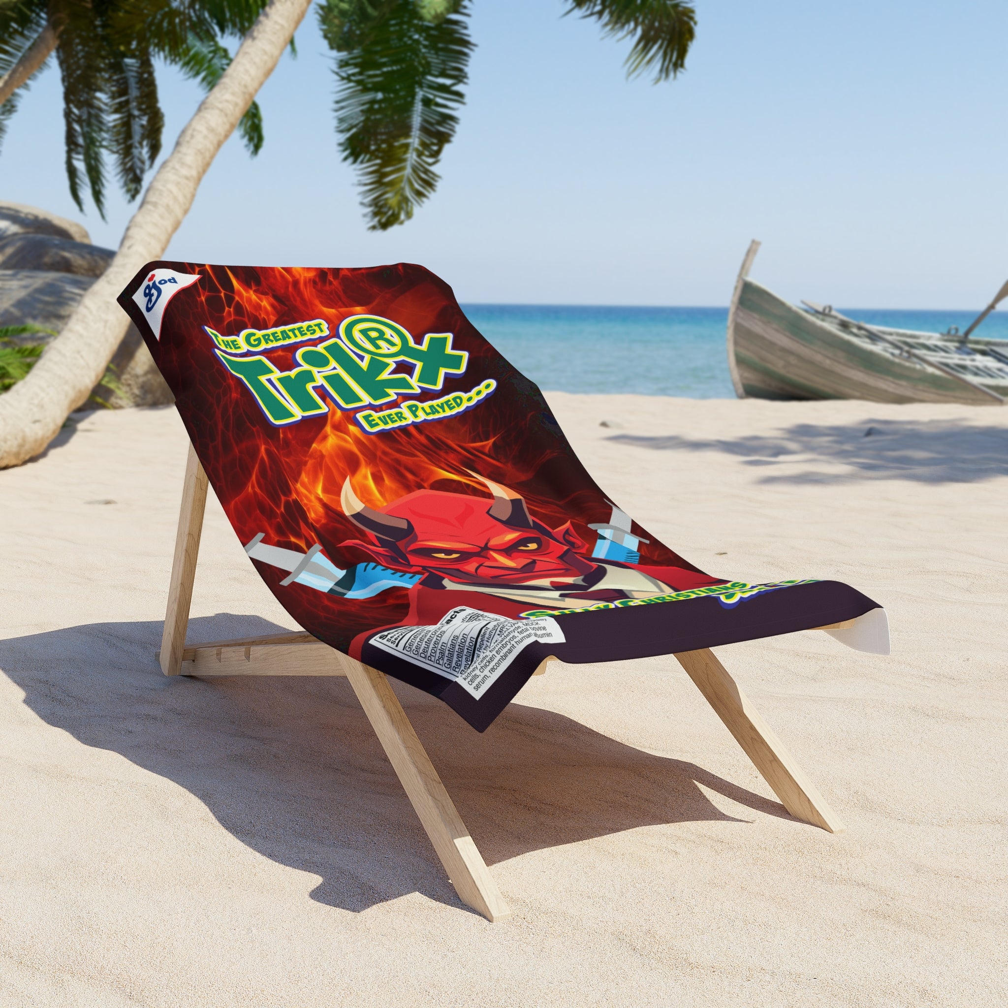 Silly Christians, Vaccines are for Satanists - Eco-Friendly 30" x 60" Beach Towel