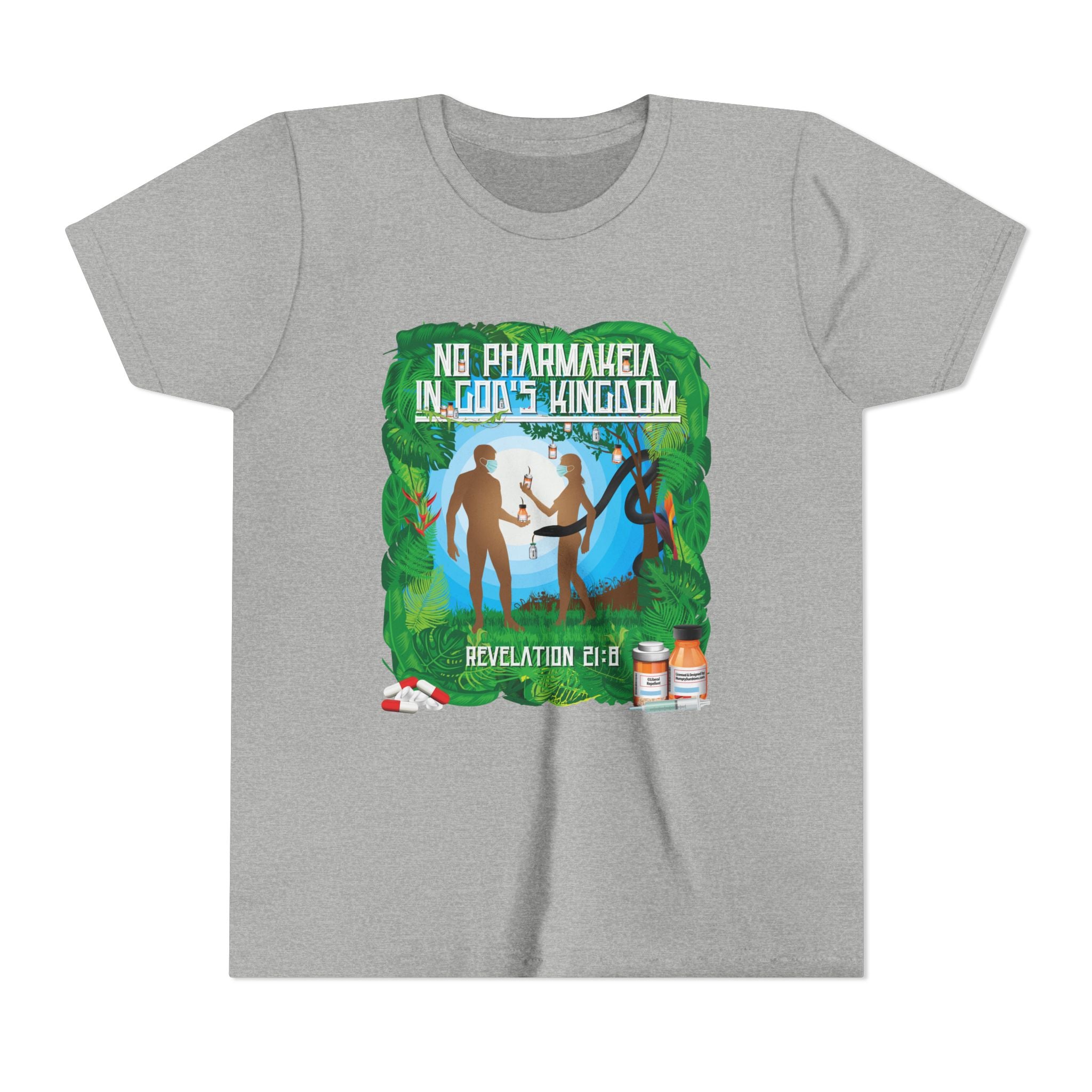 No Pharmakeia in God's Kingdom - Youth Soft Cotton Short Sleeve T-Shirt
