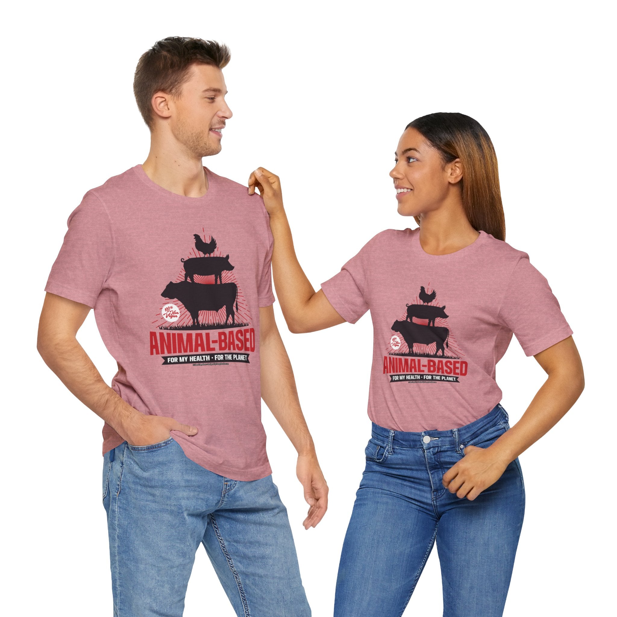 Animal-Based For My Health, For The Planet - Unisex Soft Cotton Short Sleeve T-Shirt