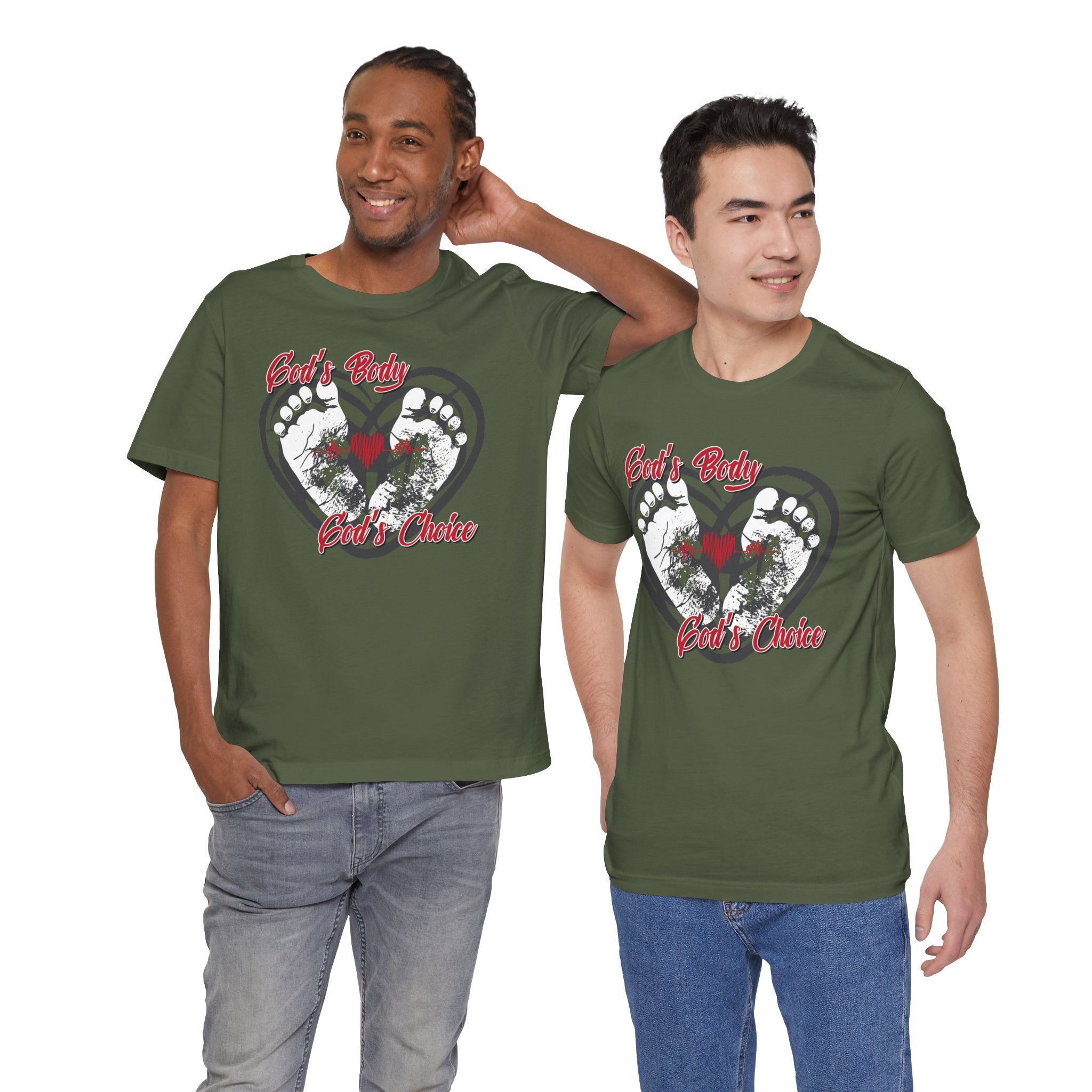 God's Body, God's Choice - Unisex Soft Cotton Short Sleeve T-Shirt