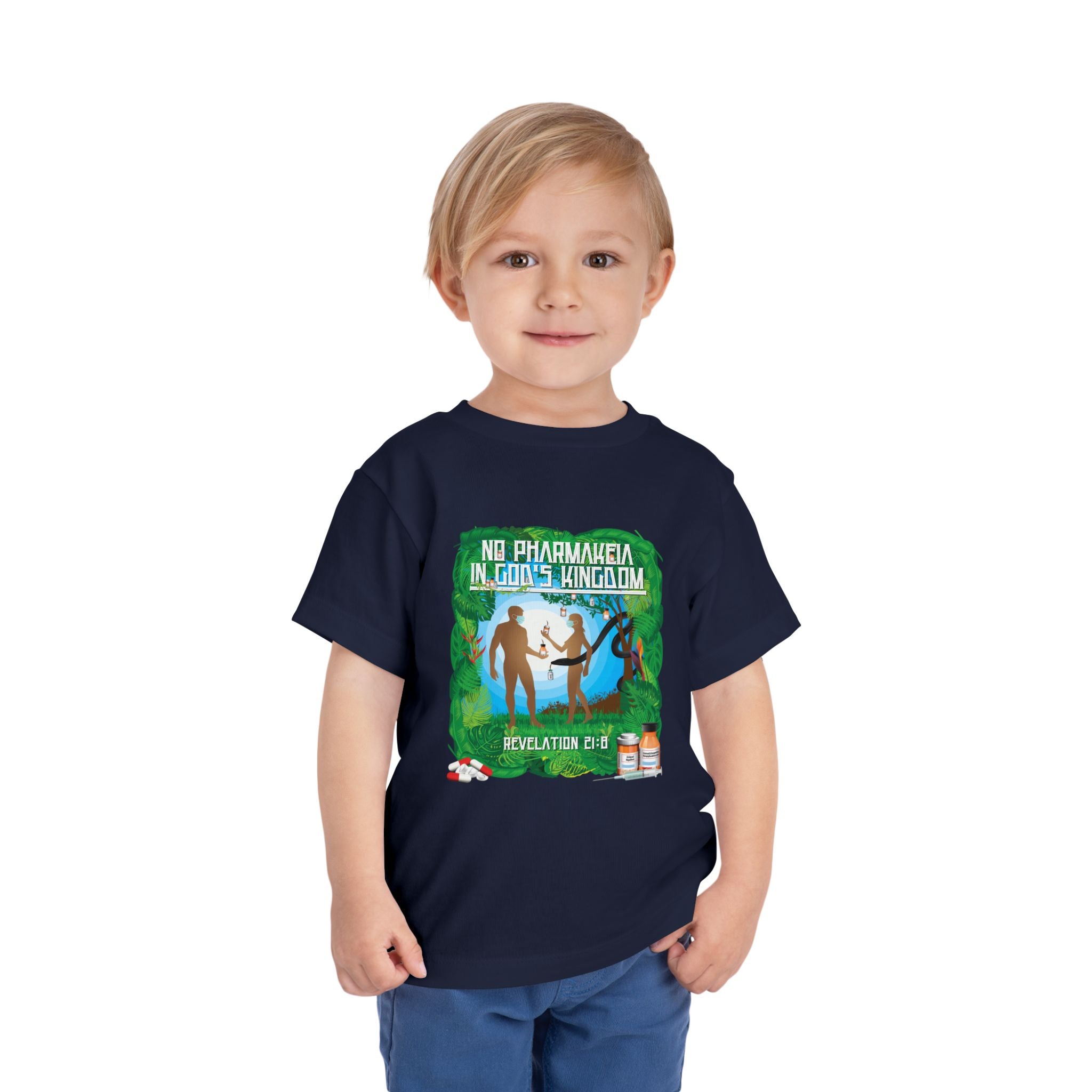 No Pharmakeia in God's Kingdom - Toddler Soft Cotton Short Sleeve T-Shirt