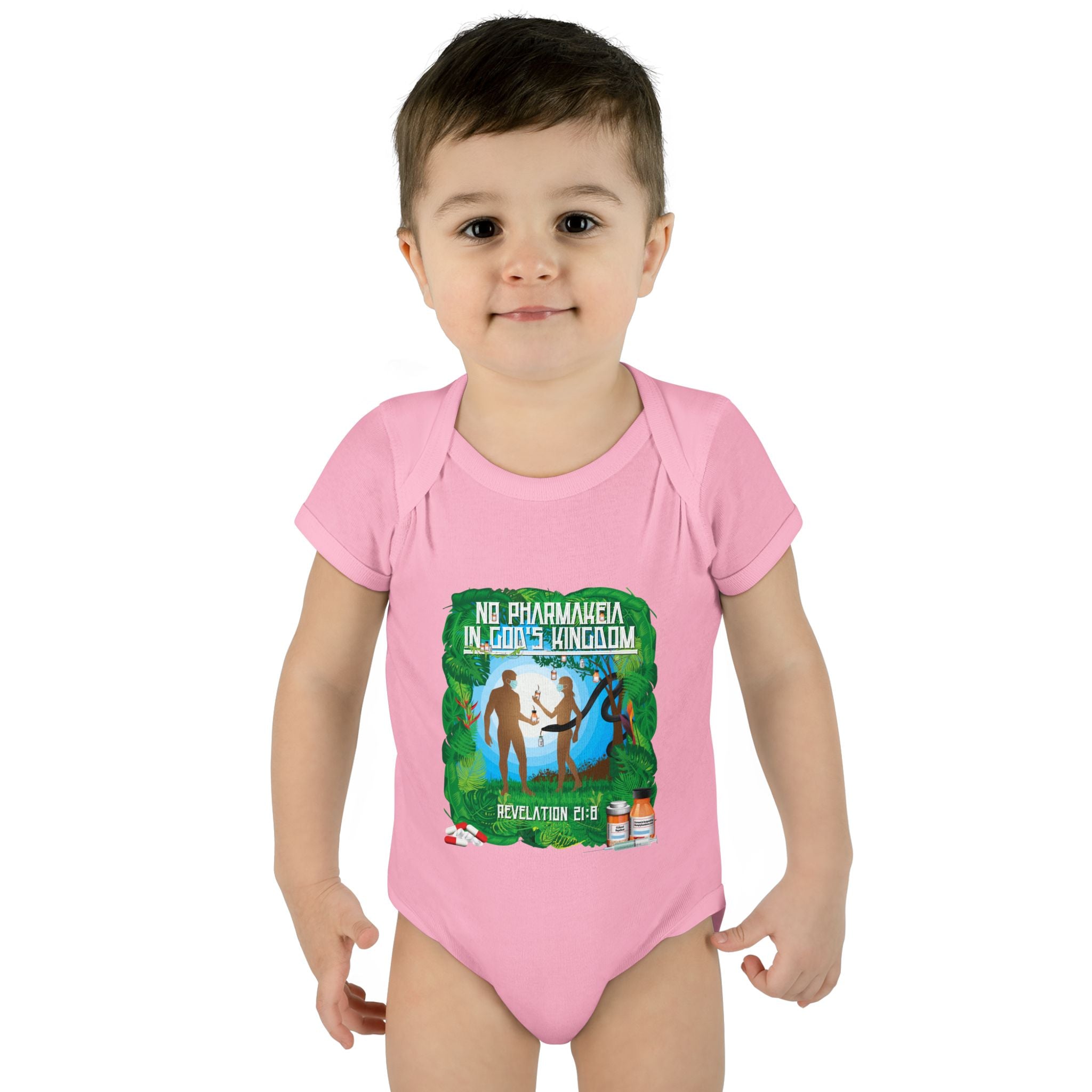 No Pharmakeia in God's Kingdom - Infant Soft Cotton Onsie Bodysuit