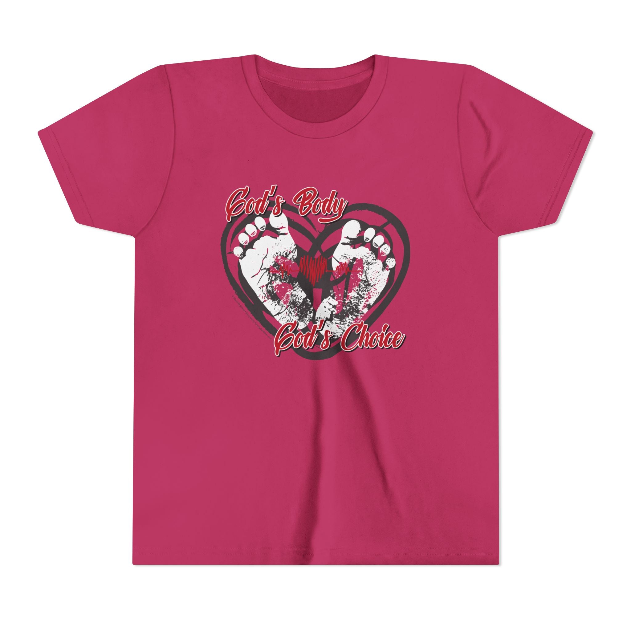 God's Body, God's Choice - Youth Soft Cotton Short Sleeve T-Shirt