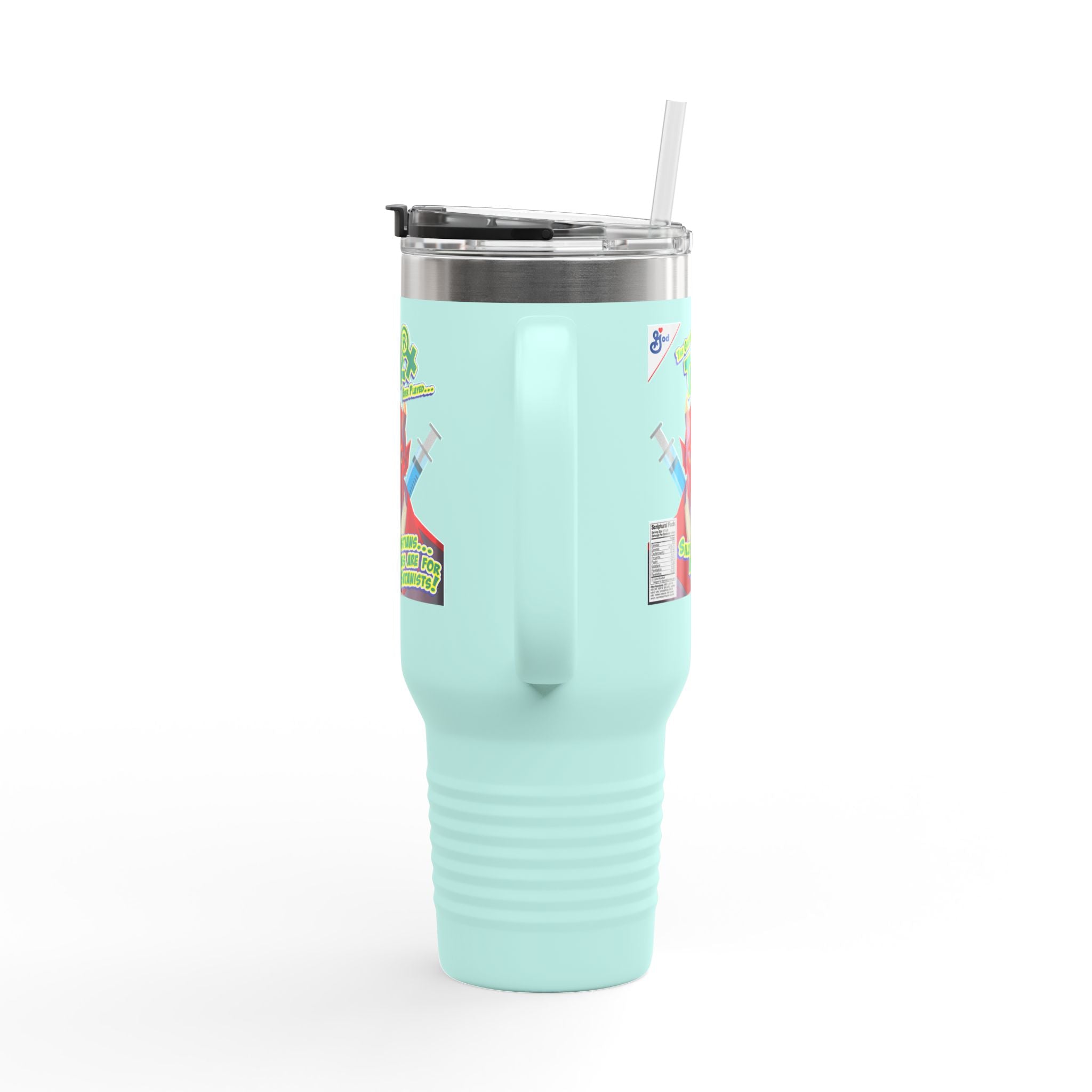 Silly Christians, Vaccines are for Satanists - 40oz Insulated Travel Mug