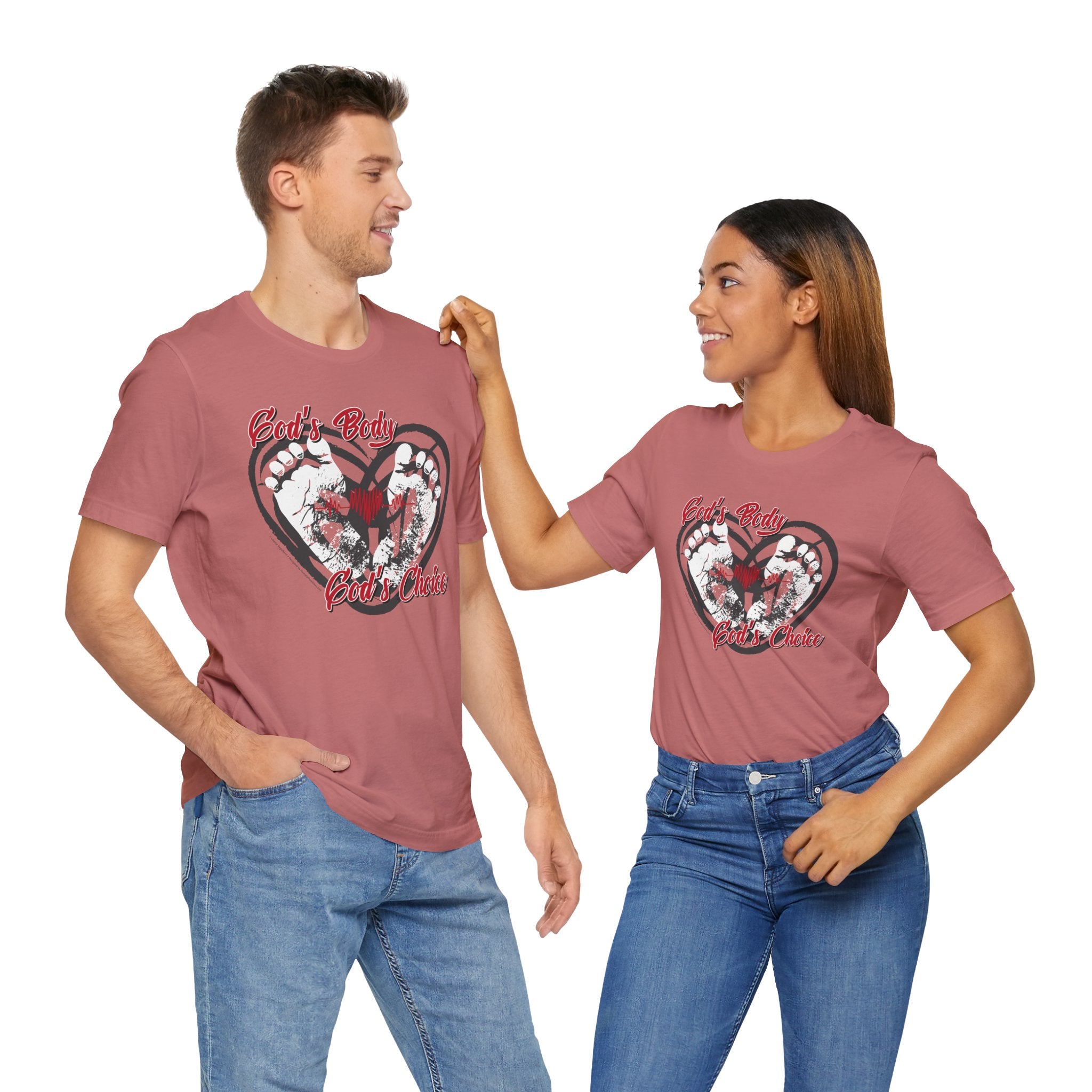 God's Body, God's Choice - Unisex Soft Cotton Short Sleeve T-Shirt