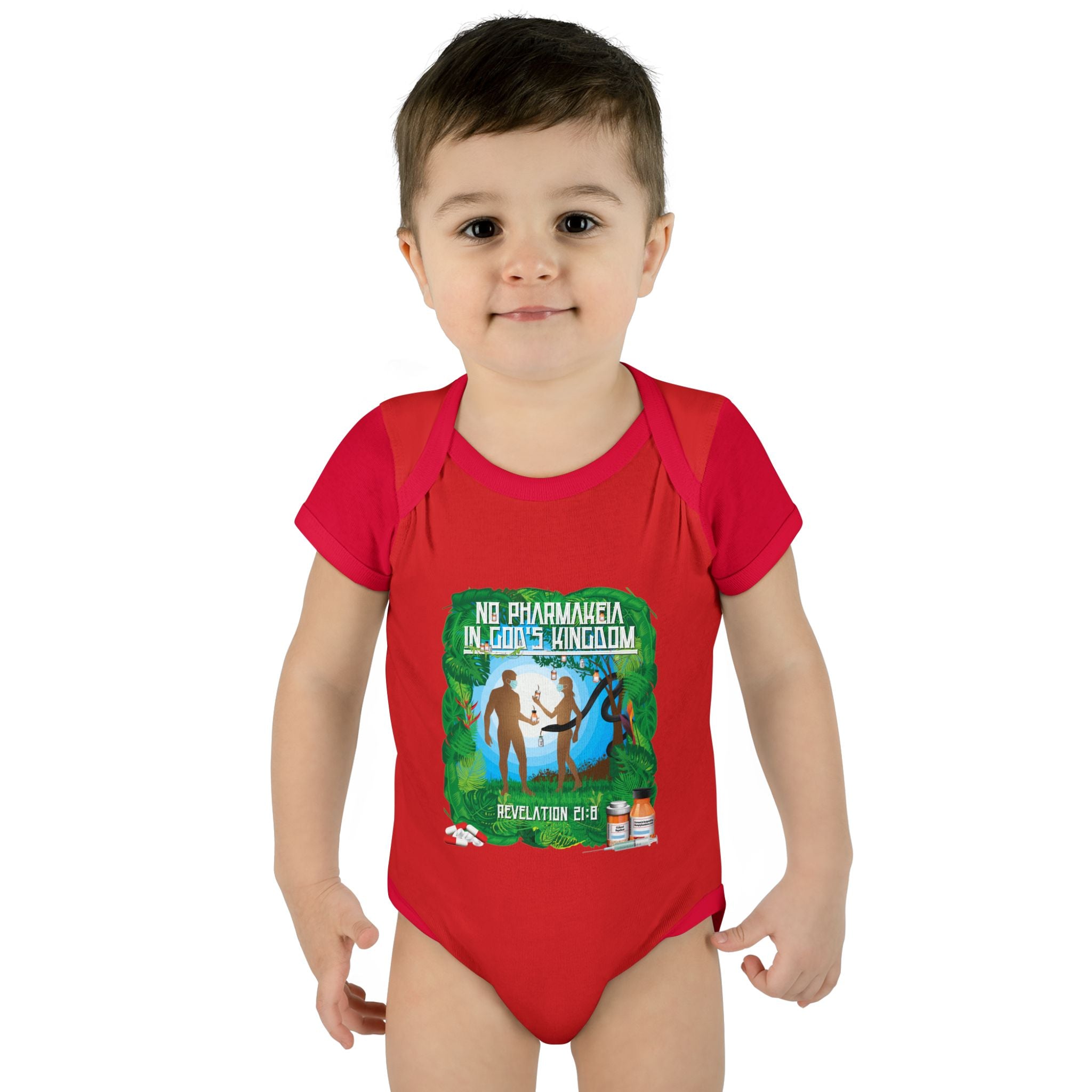 No Pharmakeia in God's Kingdom - Infant Soft Cotton Onsie Bodysuit
