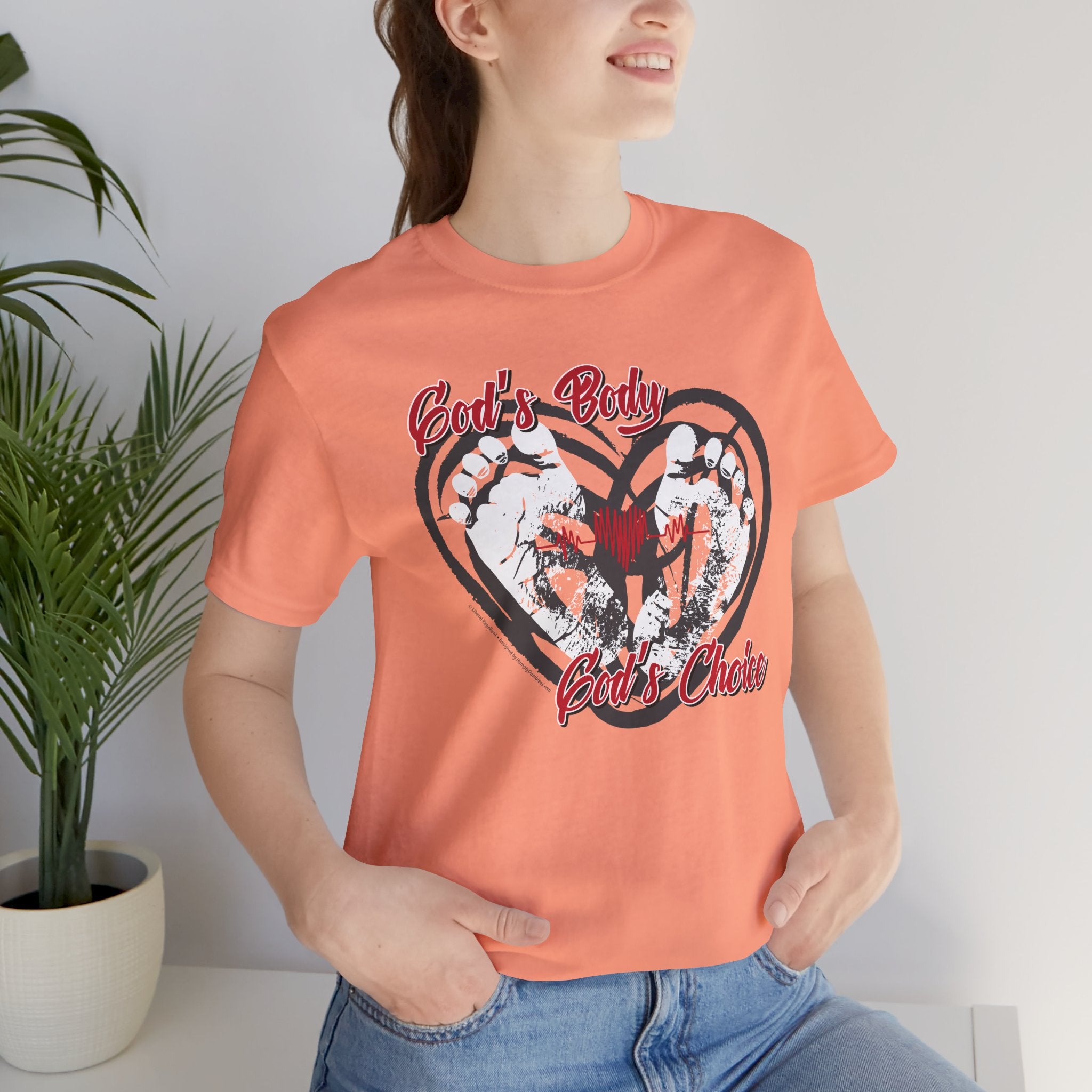 God's Body, God's Choice - Unisex Soft Cotton Short Sleeve T-Shirt