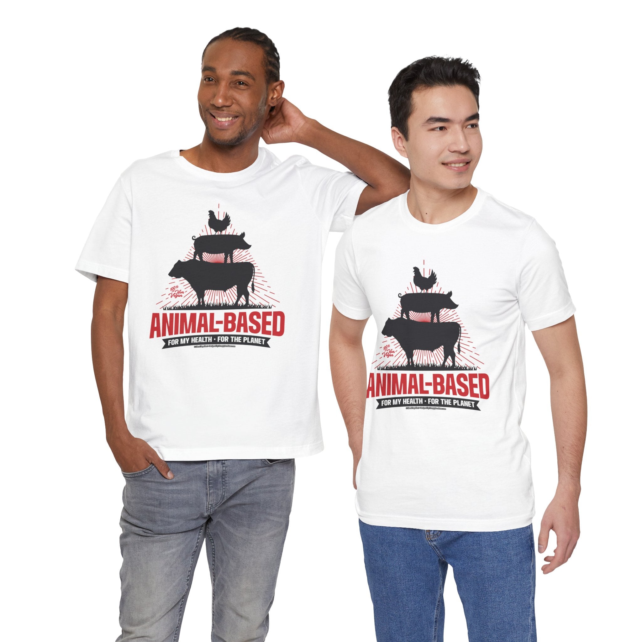 Animal-Based For My Health, For The Planet - Unisex Soft Cotton Short Sleeve T-Shirt