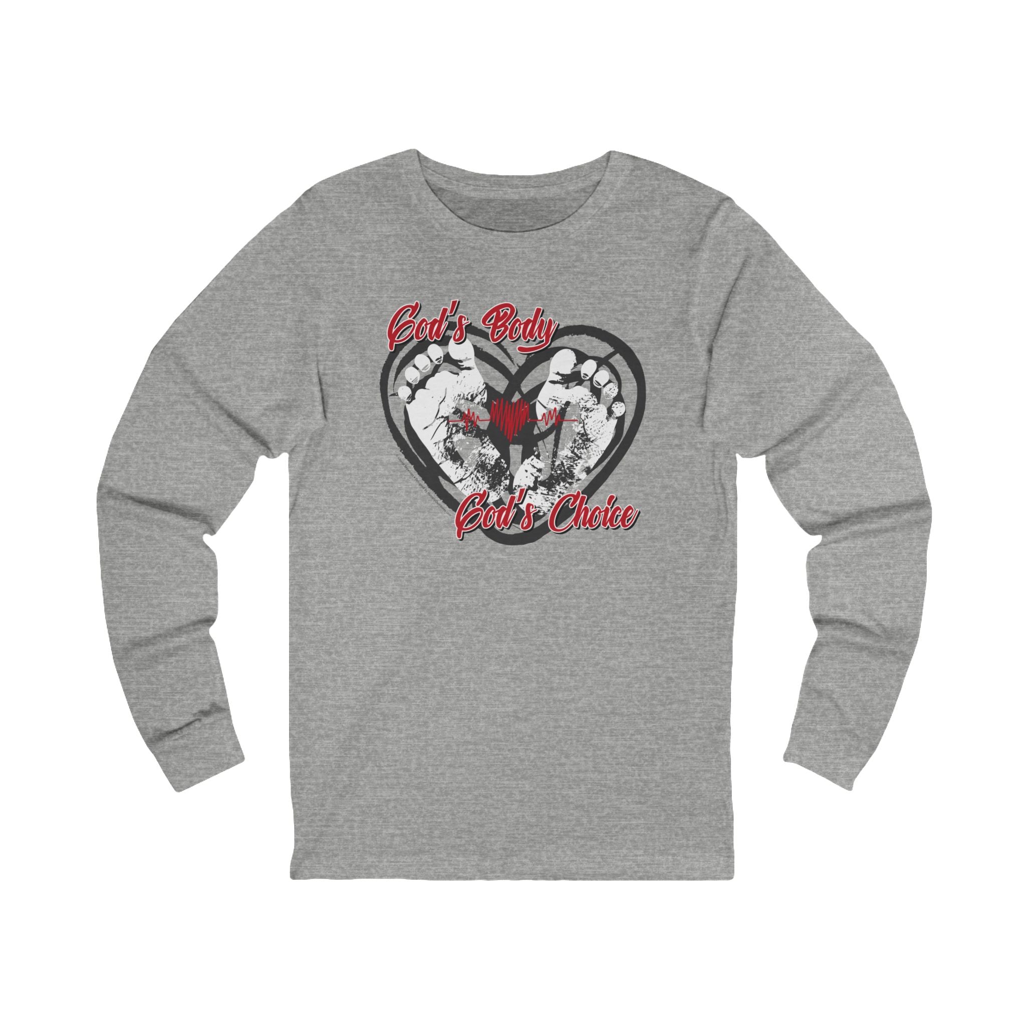 God's Body, God's Choice - Unisex Soft Cotton Long Sleeve T-Shirt