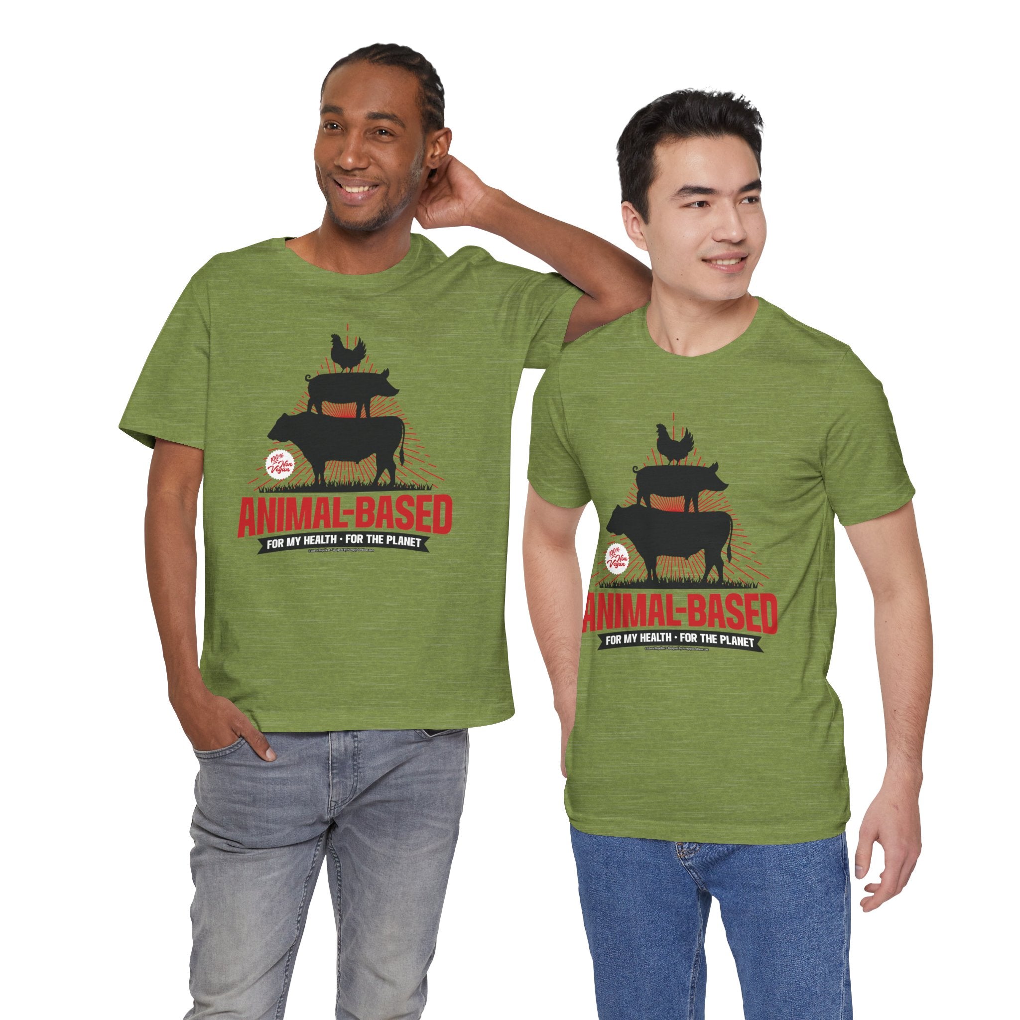 Animal-Based For My Health, For The Planet - Unisex Soft Cotton Short Sleeve T-Shirt