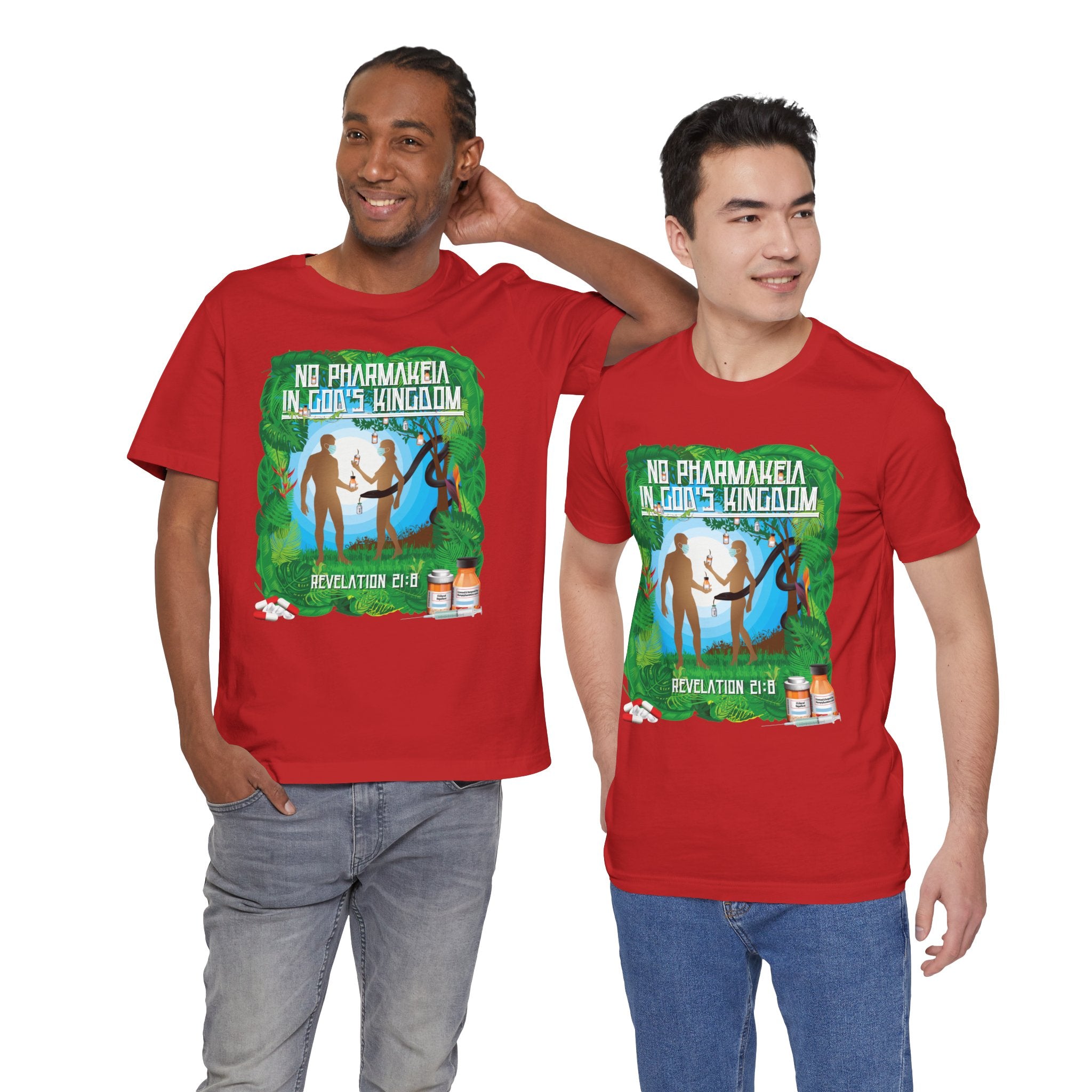 No Pharmakeia in God's Kingdom - Unisex Soft Cotton Short Sleeve T-Shirt