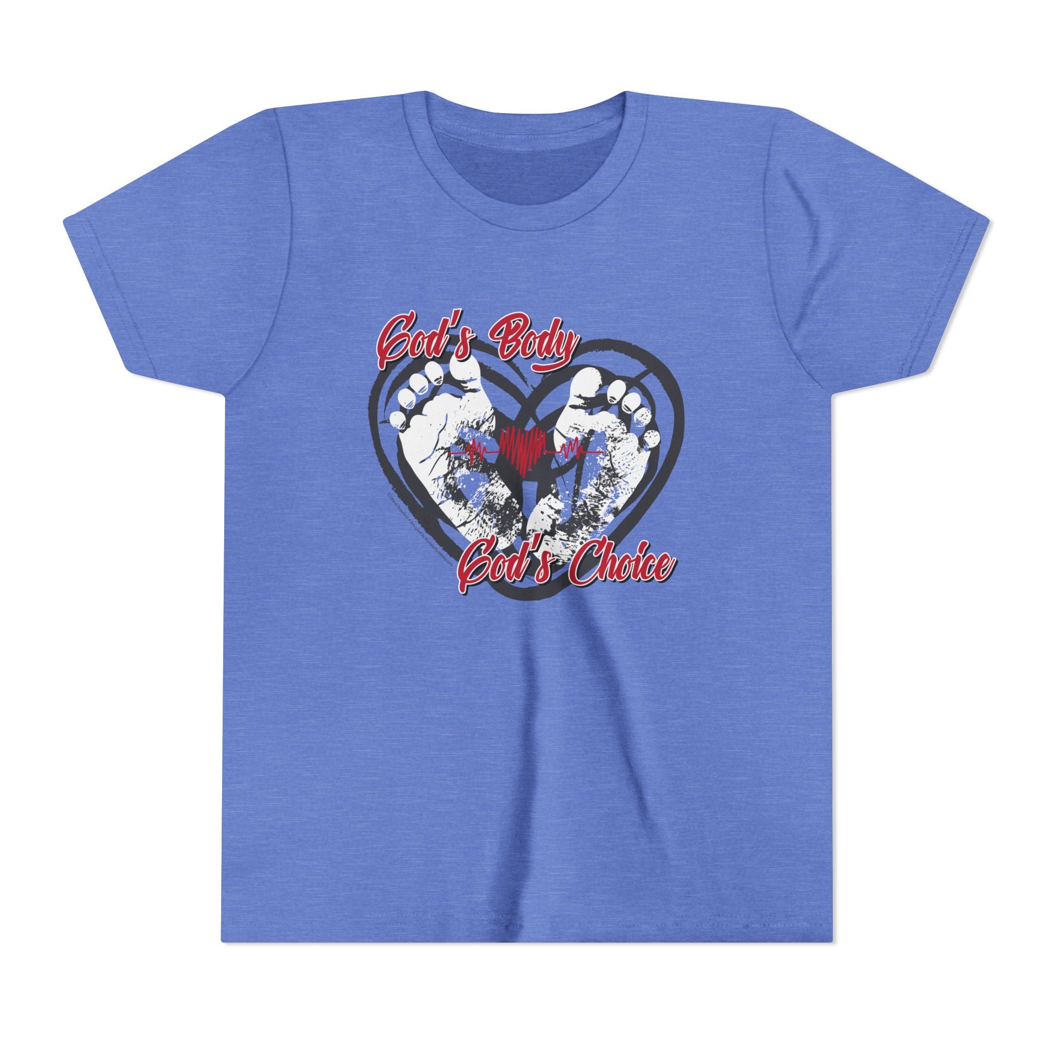 God's Body, God's Choice - Youth Soft Cotton Short Sleeve T-Shirt