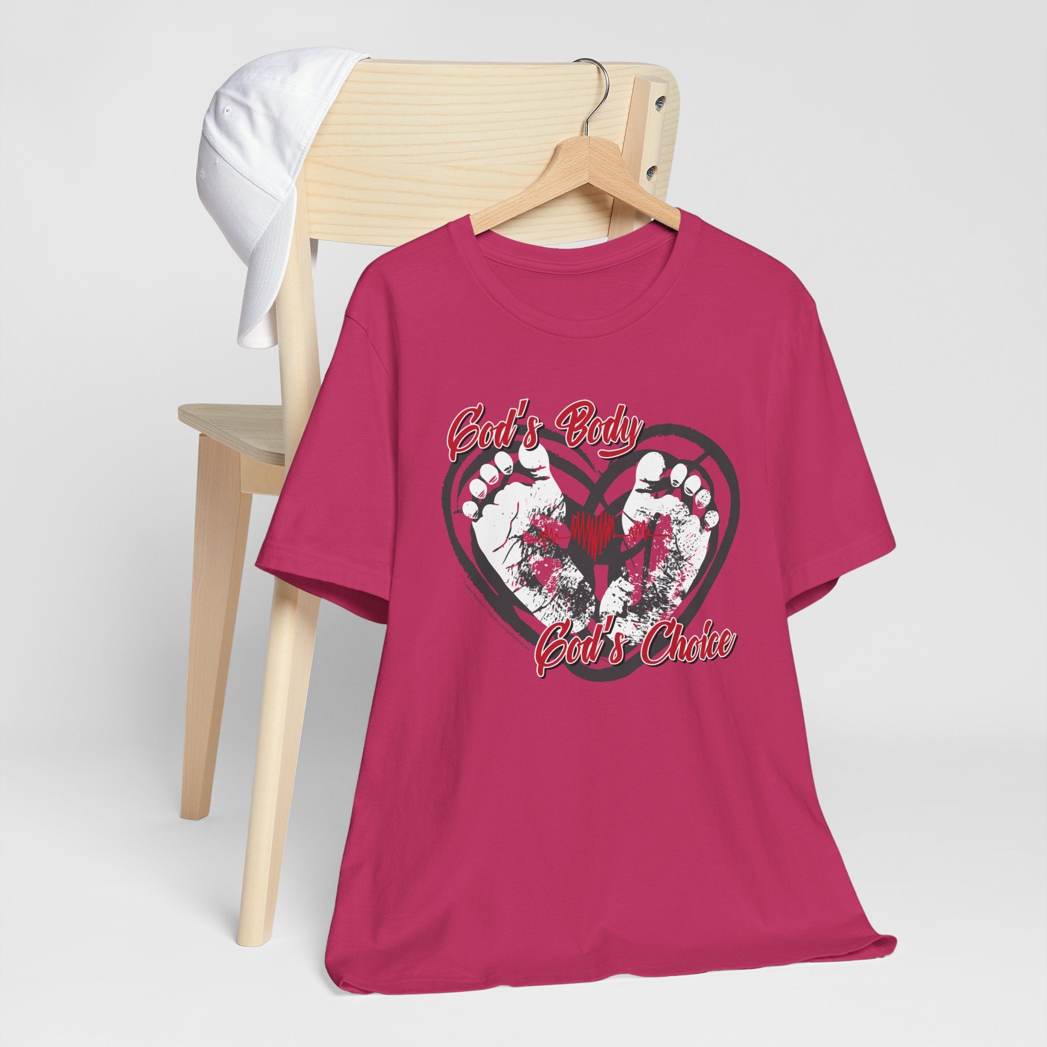God's Body, God's Choice - Unisex Soft Cotton Short Sleeve T-Shirt