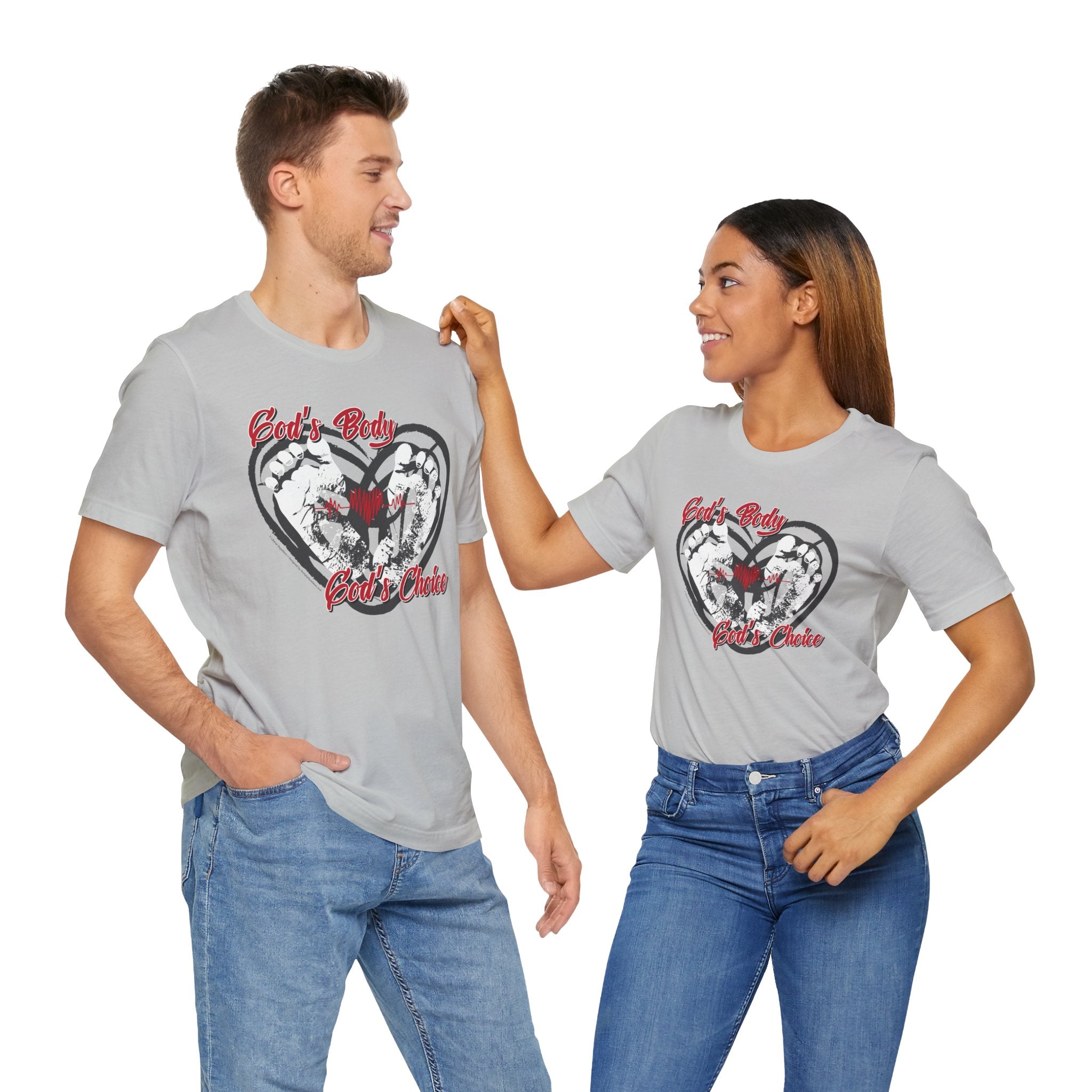 God's Body, God's Choice - Unisex Soft Cotton Short Sleeve T-Shirt