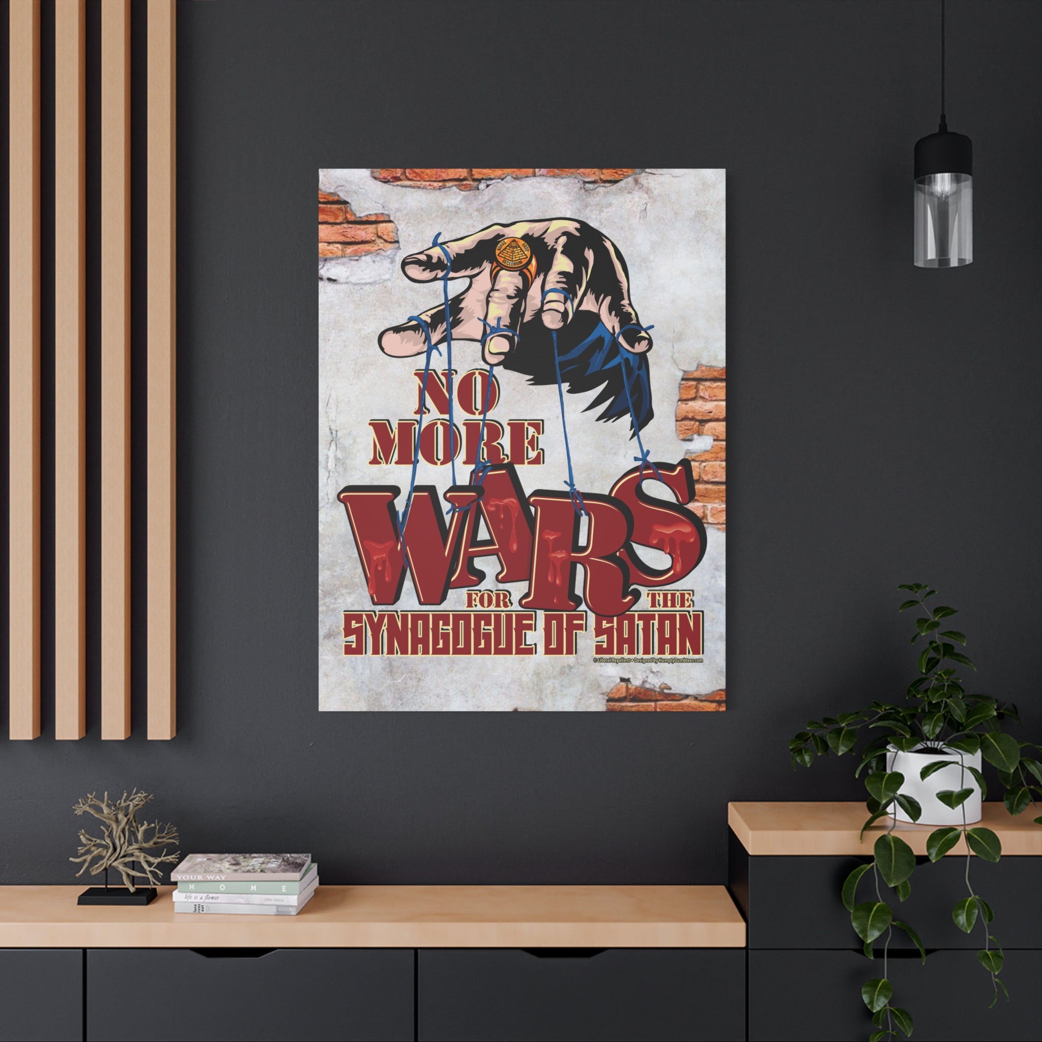 No More Wars for the Synagogue of Satan - Gallery Wrapped Canvas Wall Art
