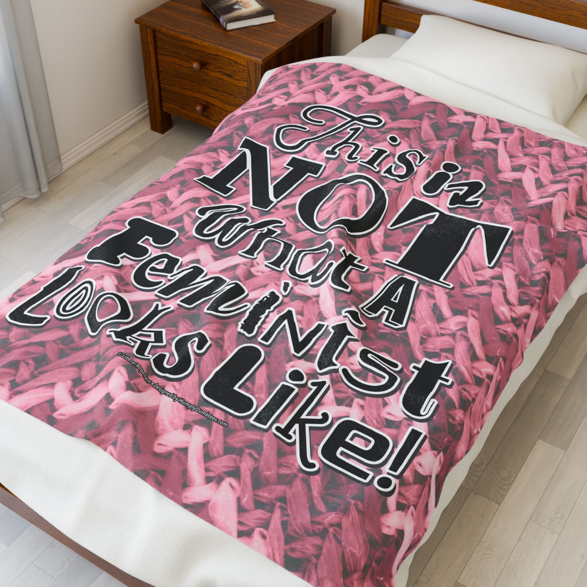 This is NOT What a Feminist Looks Like - Eco-Friendly Velveteen Plush Blanket