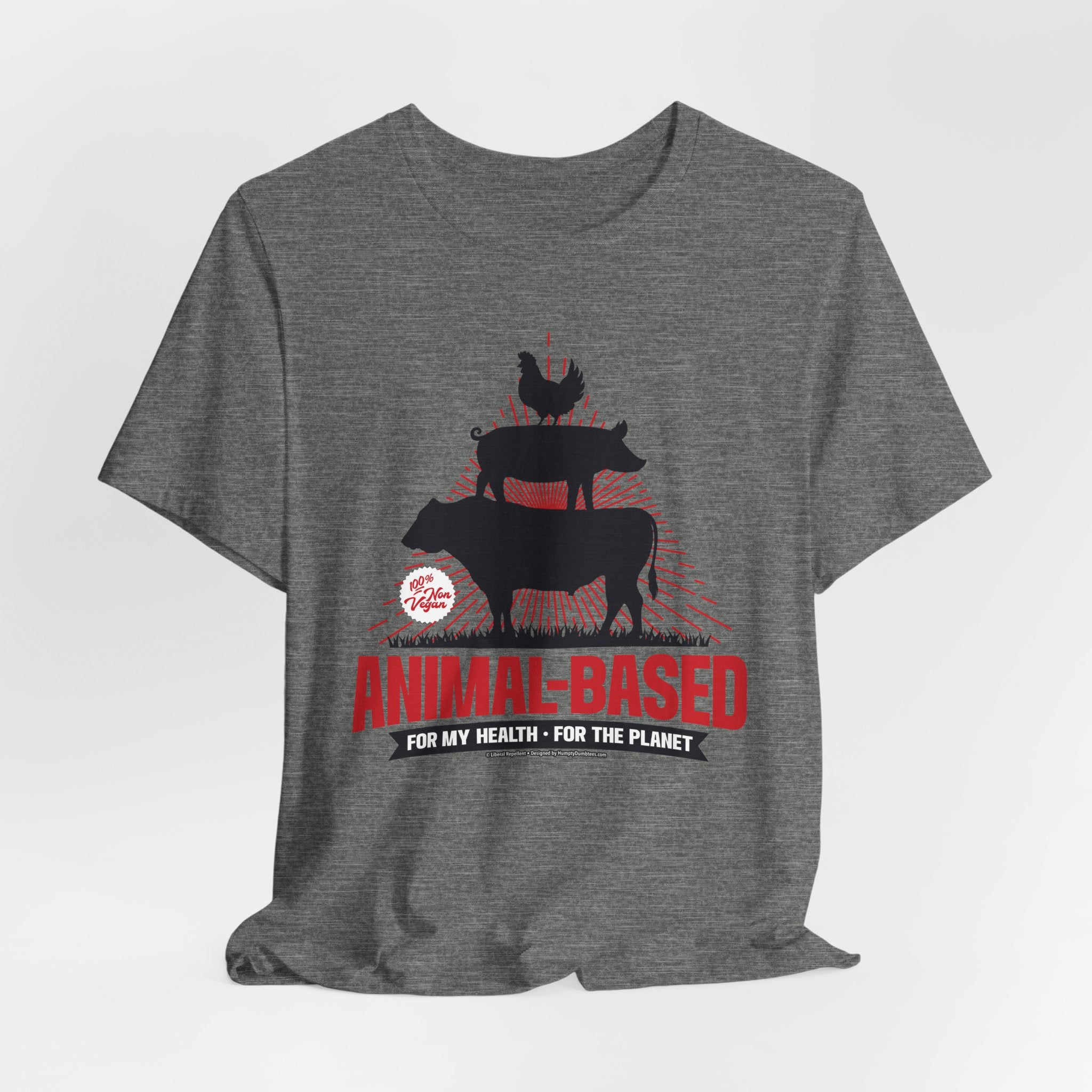 Animal-Based For My Health, For The Planet - Unisex Soft Cotton Short Sleeve T-Shirt
