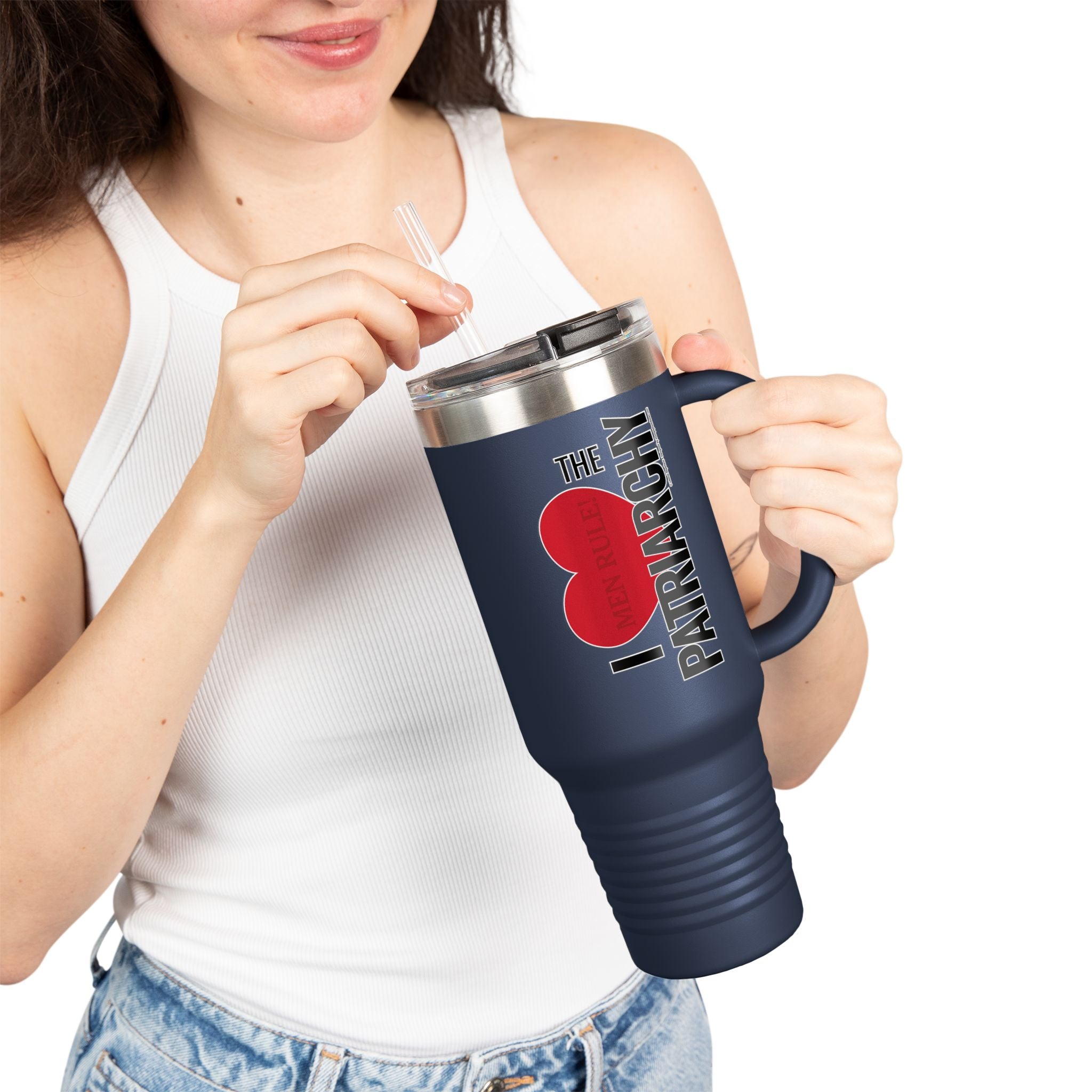 I Heart the Patriarchy - 40oz Insulated Travel Mug