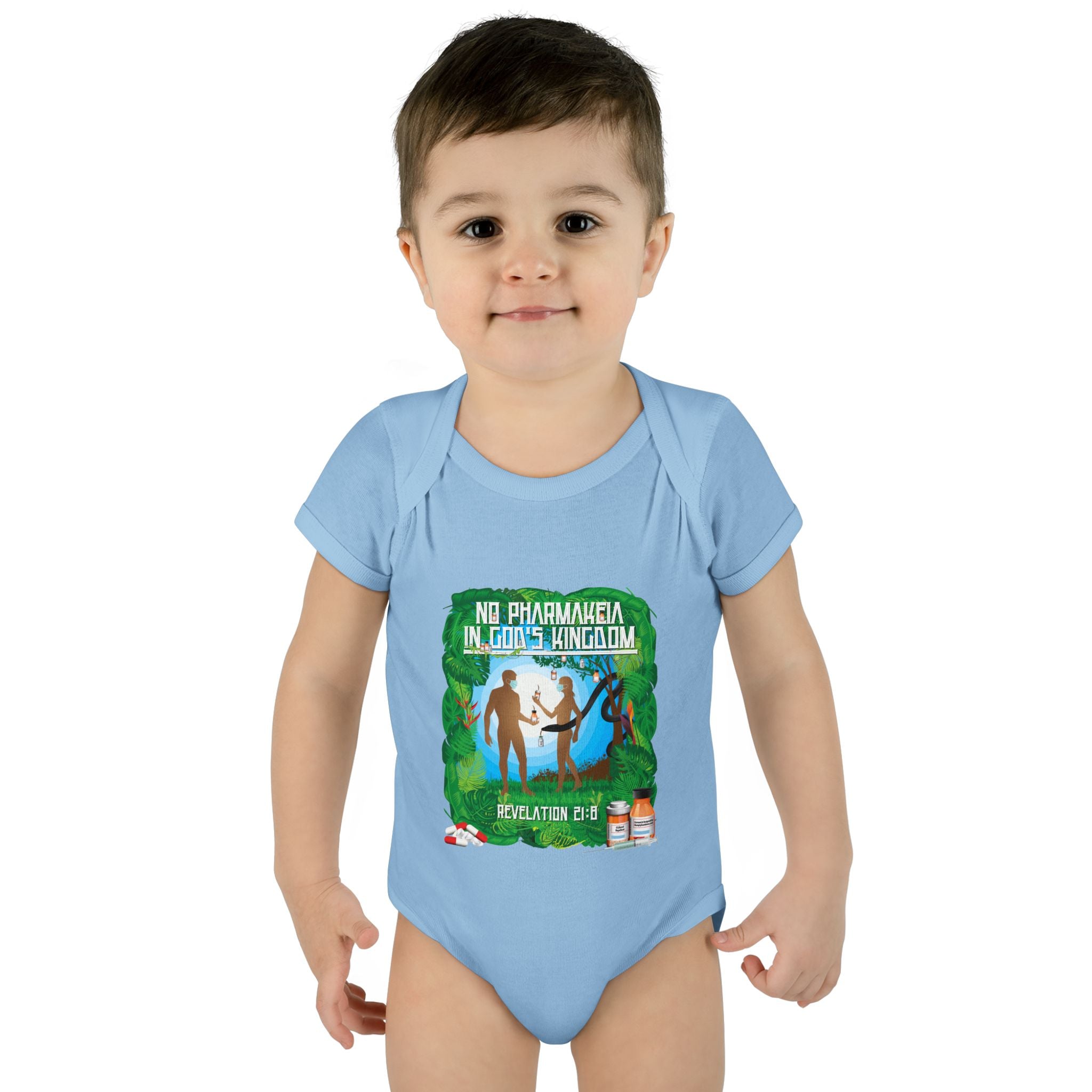 No Pharmakeia in God's Kingdom - Infant Soft Cotton Onsie Bodysuit