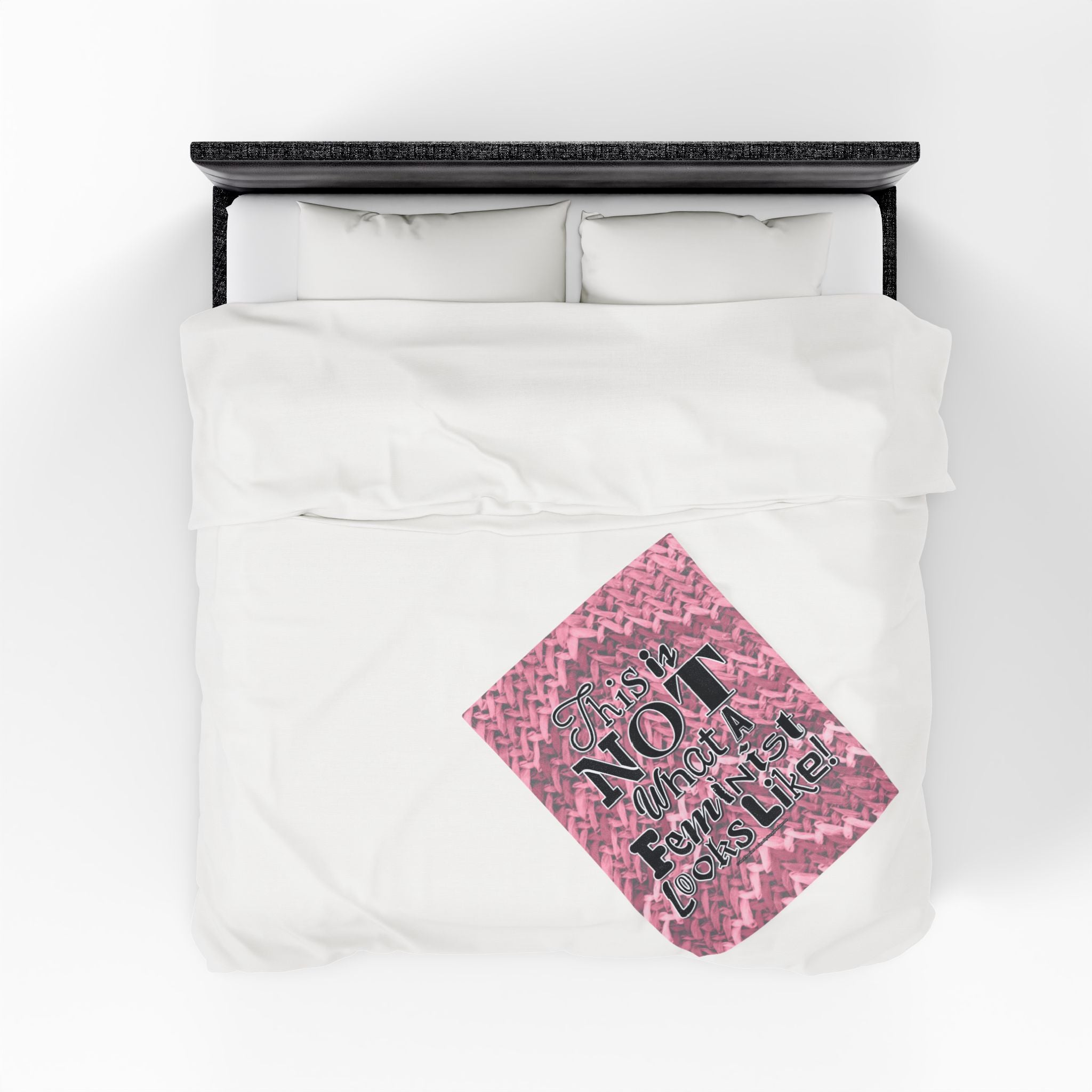 This is NOT What a Feminist Looks Like - Eco-Friendly Velveteen Plush Blanket
