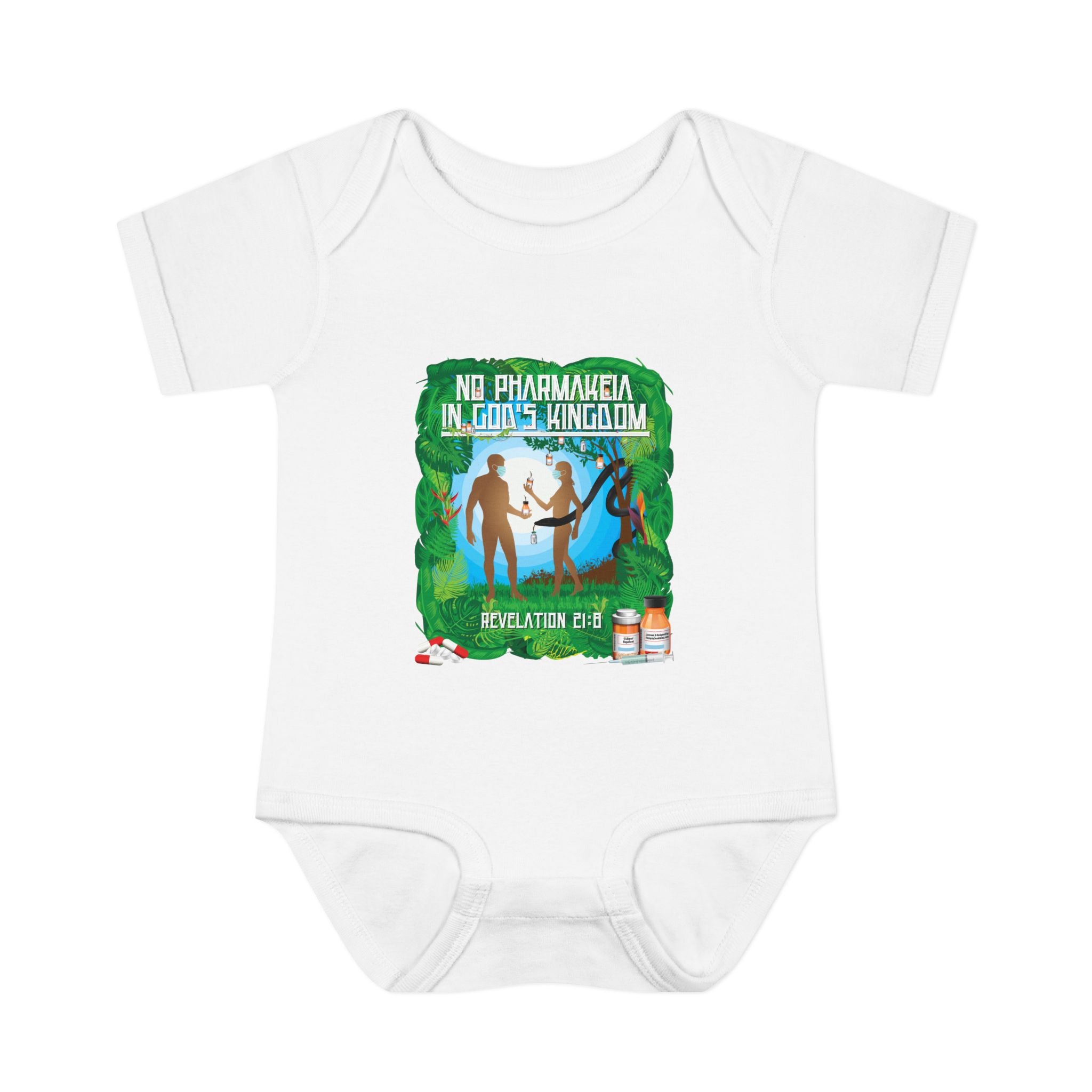 No Pharmakeia in God's Kingdom - Infant Soft Cotton Onsie Bodysuit