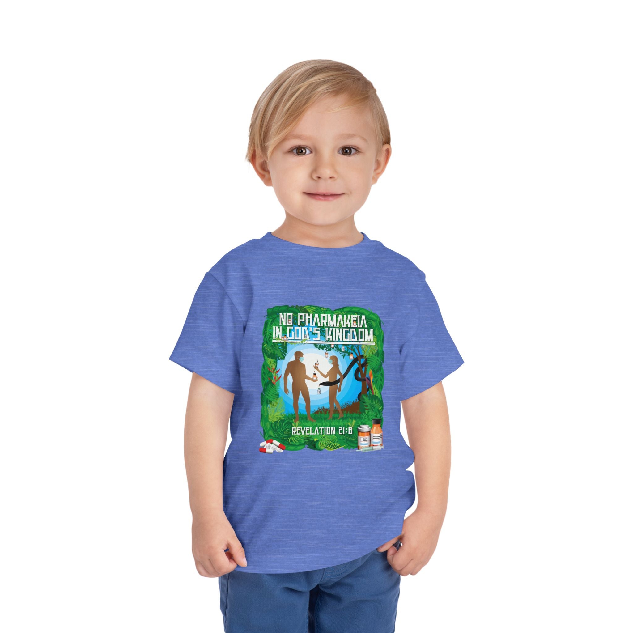 No Pharmakeia in God's Kingdom - Toddler Soft Cotton Short Sleeve T-Shirt