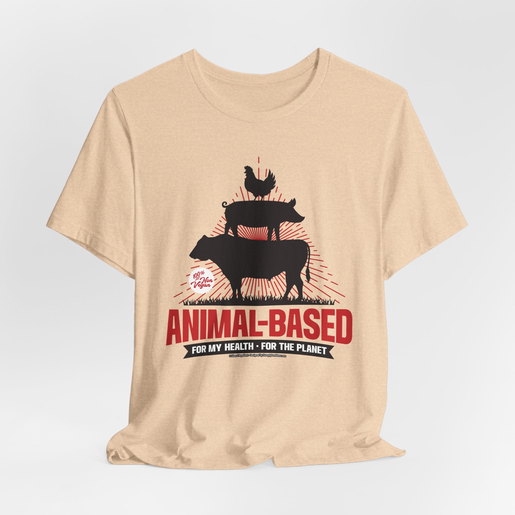 Animal-Based For My Health, For The Planet - Unisex Soft Cotton Short Sleeve T-Shirt