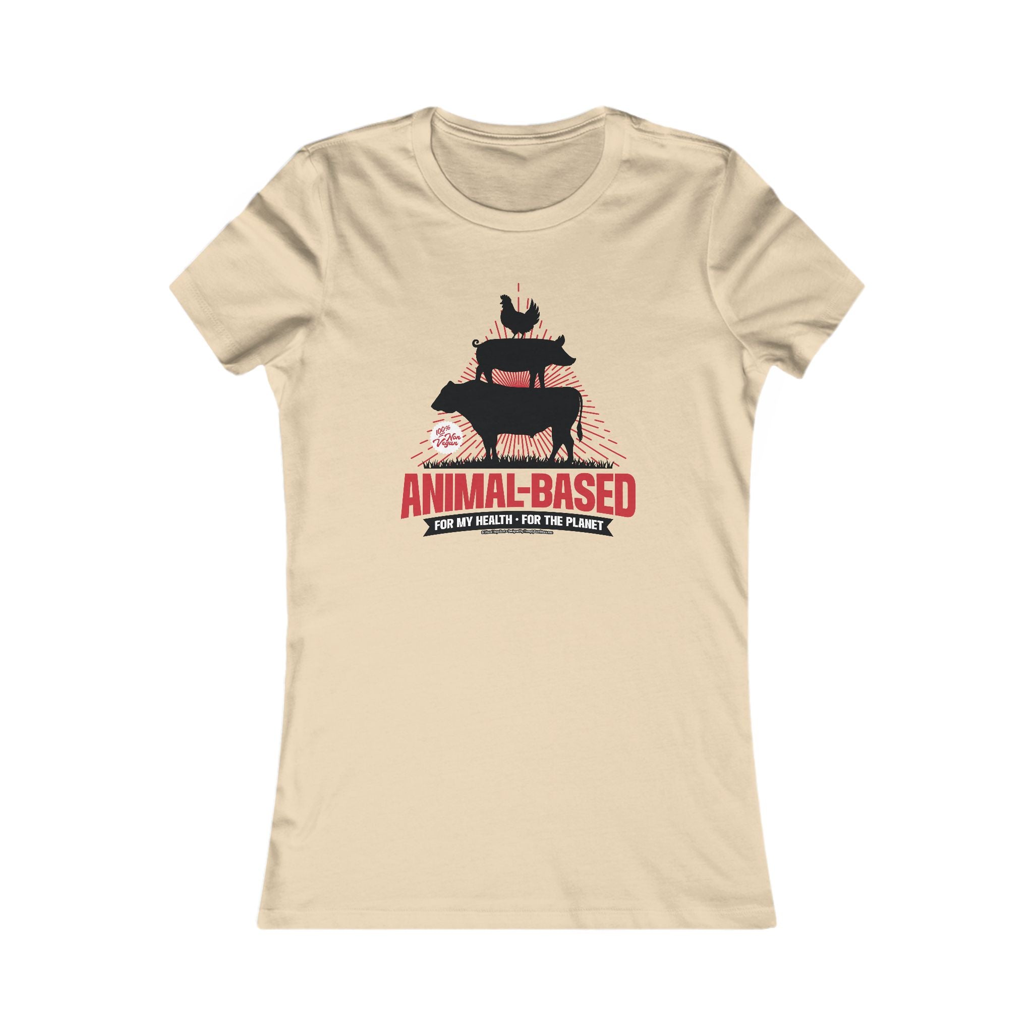 Animal Based - Ladies Soft Cotton Cap Sleeve T-Shirt