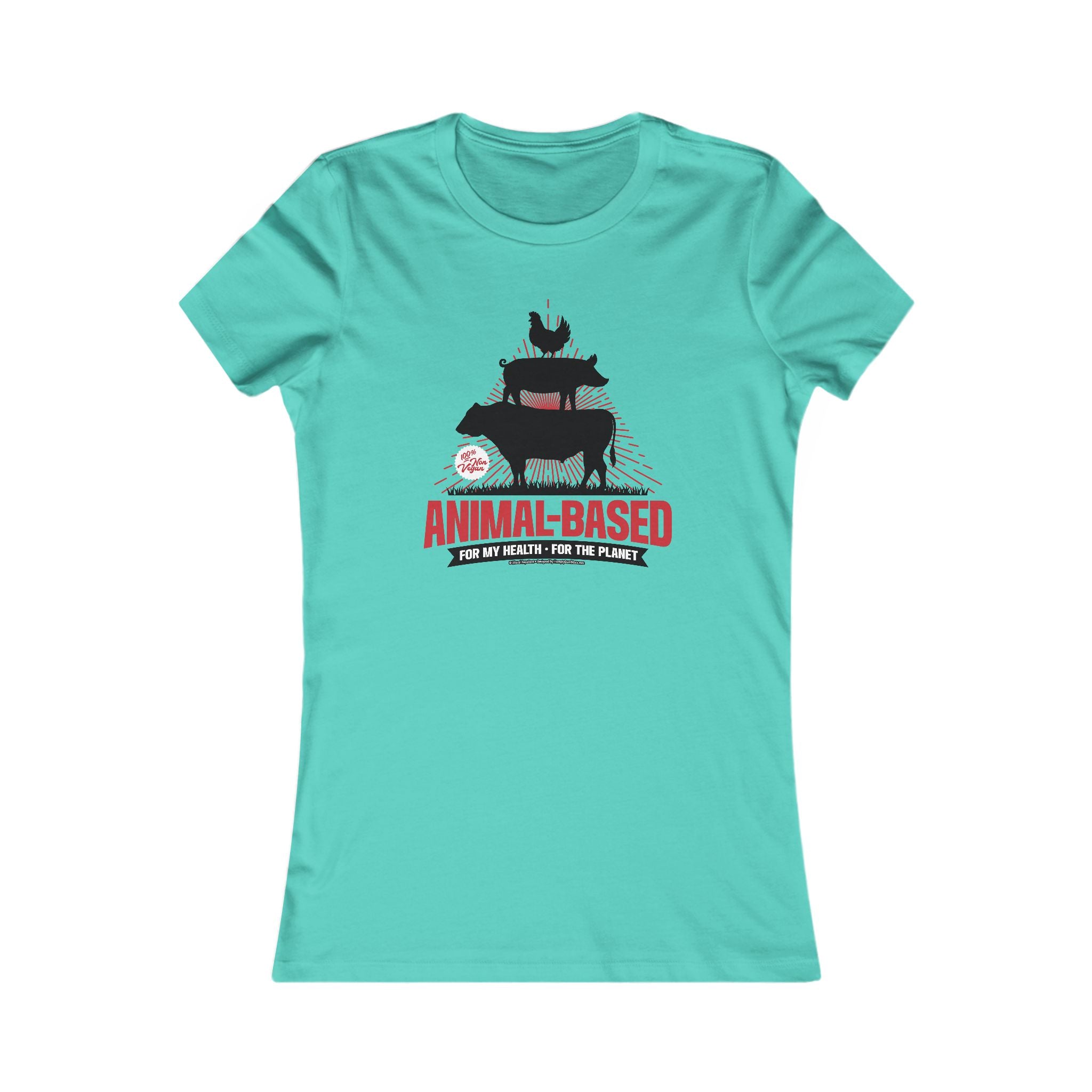 Animal Based - Ladies Soft Cotton Cap Sleeve T-Shirt